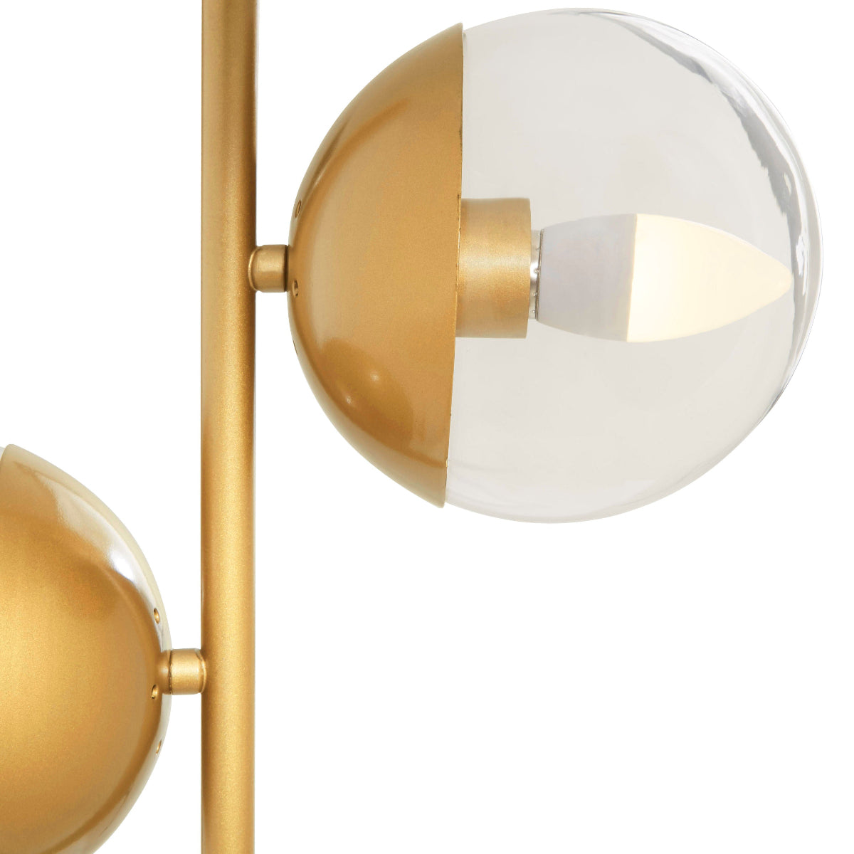 Beaumonde Home Revive Two Light Gold Finish Table Lamp With White Marble Base 3