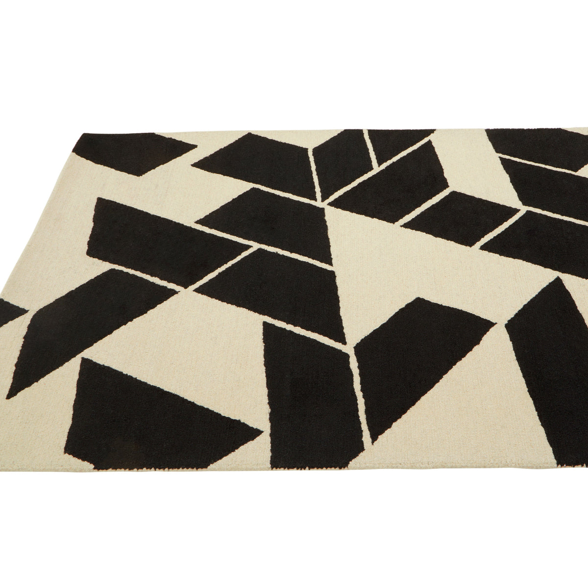 Beaumonde Home Bosie Milana Small Black And White Geometric Rug 5