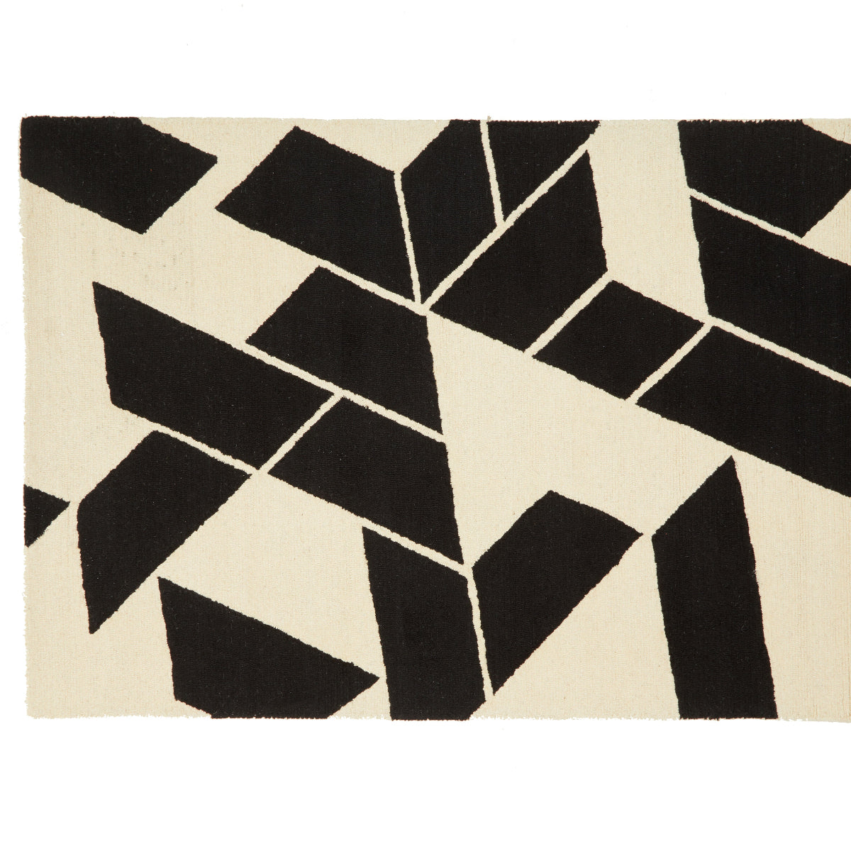 Beaumonde Home Bosie Milana Small Black And White Geometric Rug 1