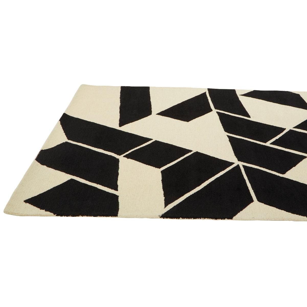 Beaumonde Home Bosie Milana Large Black And White Geometric Rug 13