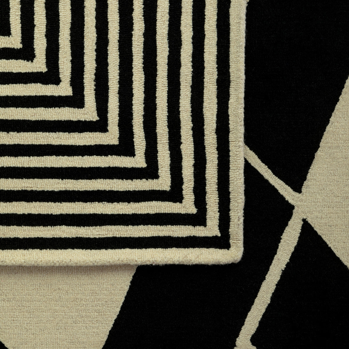 Beaumonde Home Bosie Milana Large Black And White Geometric Rug 10