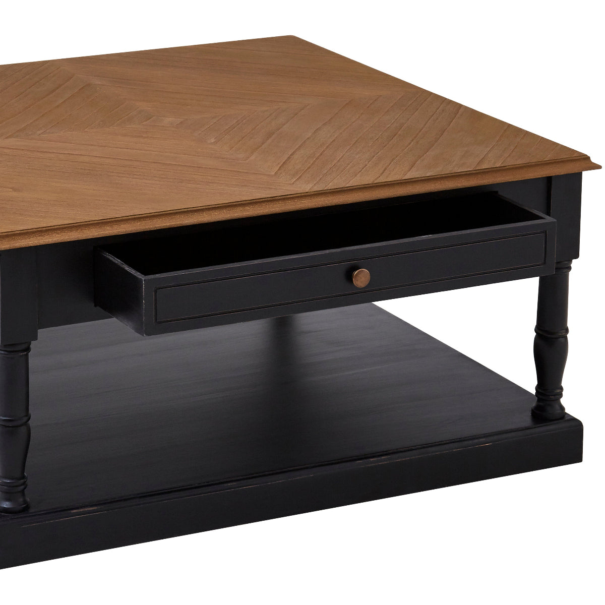 Beaumonde Home Loire 1 Drawer Black Coffee Table 8