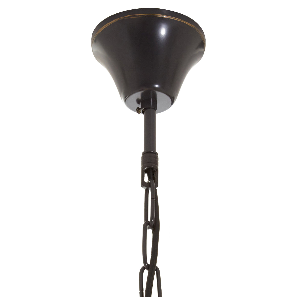 Beaumonde Home Hampstead Black Finish Large Pendant Light With Hints Of Gold 2
