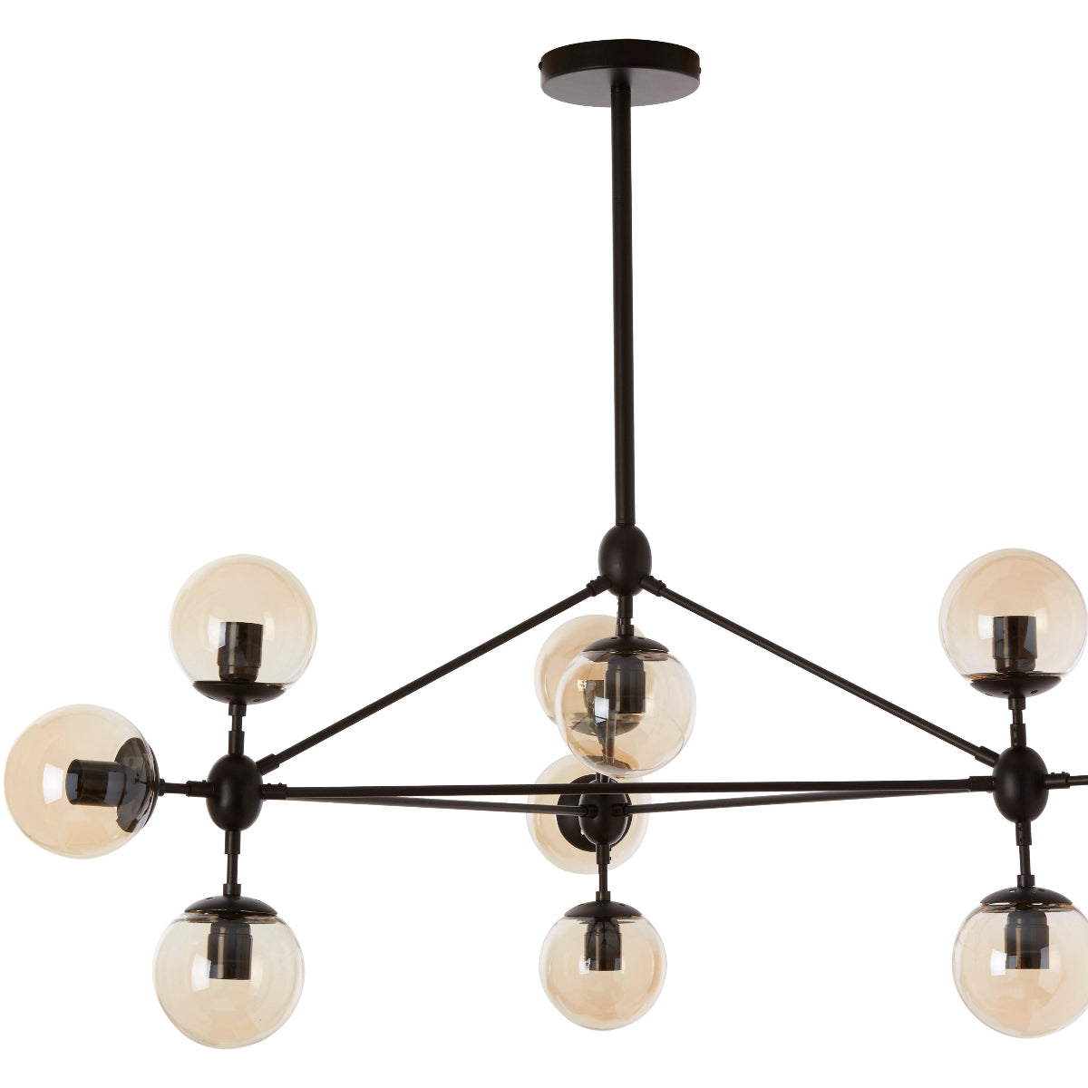Beaumonde Home Abira 10 Arm Matte Black Pendant Light 4