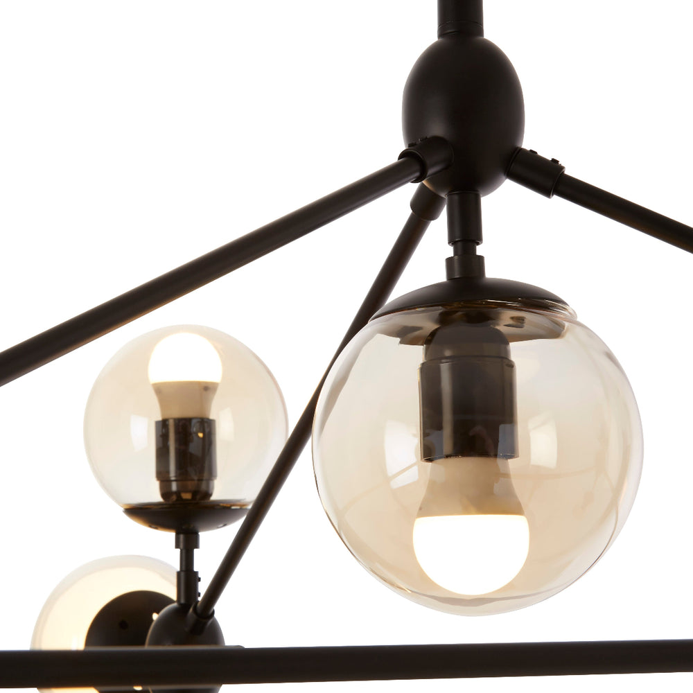 Beaumonde Home Abira 10 Arm Matte Black Pendant Light 2