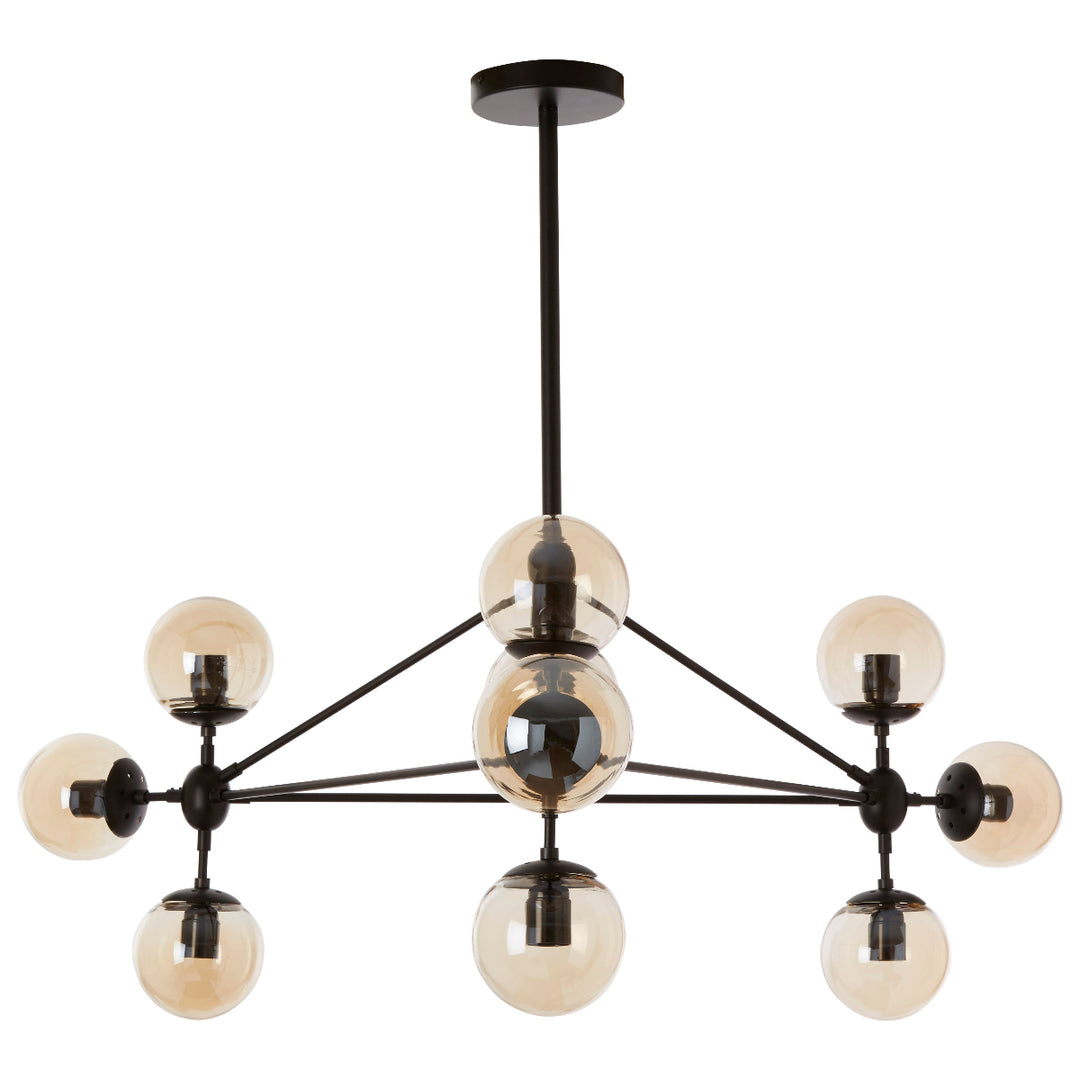 Beaumonde Home Abira 10 Arm Matte Black Pendant Light 1