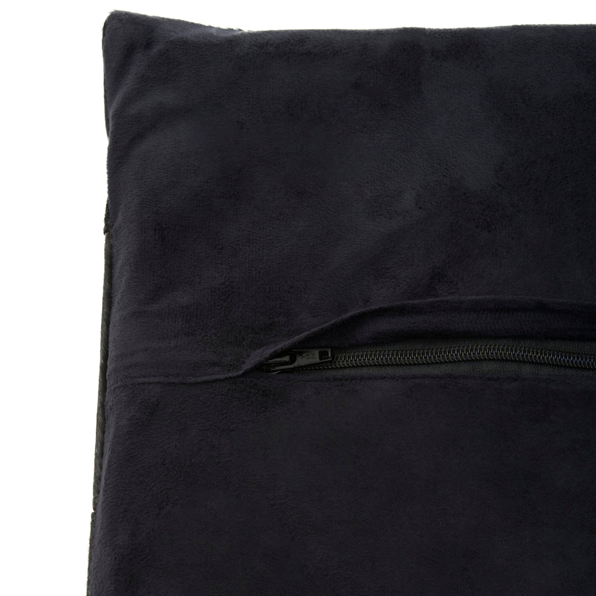 Beaumonde Home Bosie Safira Black Patchwork Leather Cushion With Gold Studs 5