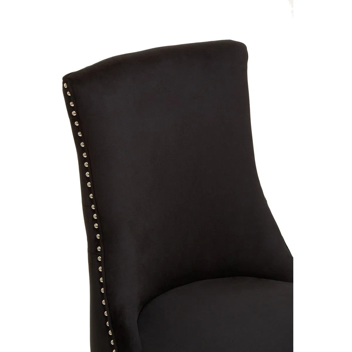Beaumonde Home Bloomsbury Townhouse Black Velvet Dining Chair-Beaumonde