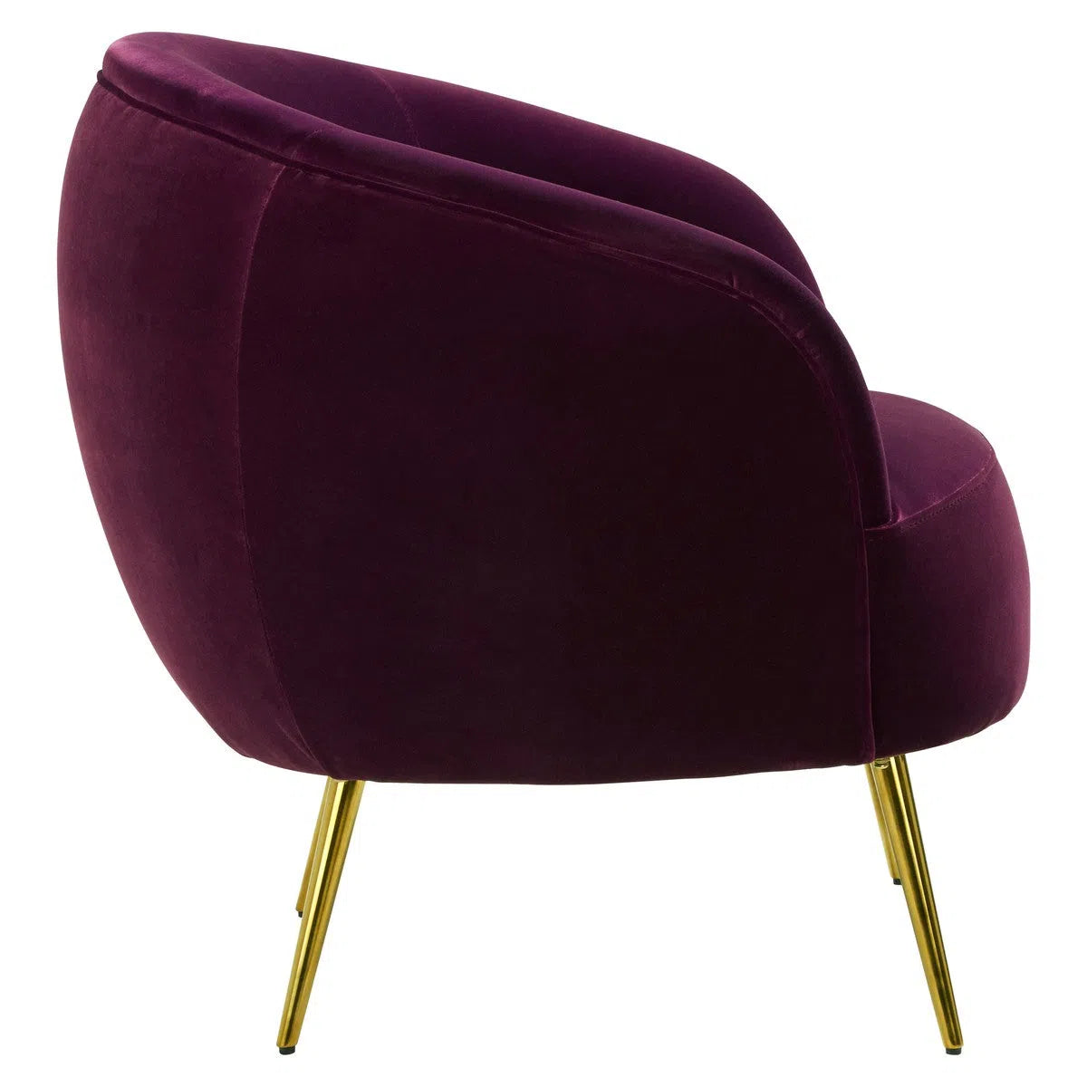 Beaumonde Home Brooklyn Purple Velvet Armchair-Beaumonde