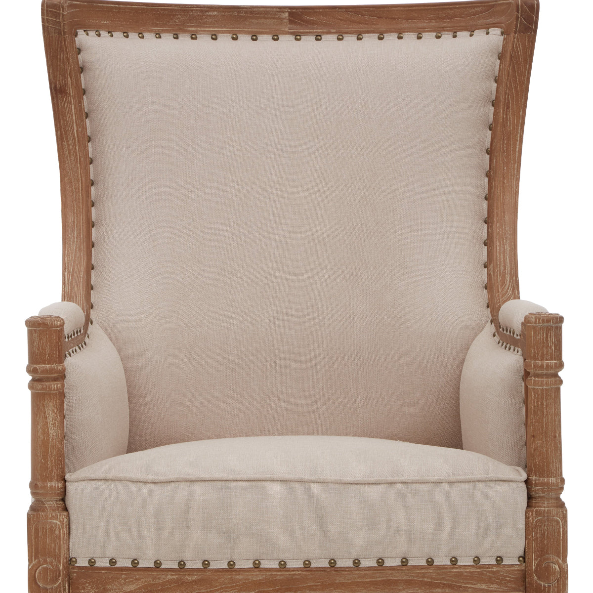 Beaumonde Home Cabra High Back Cream Chair 7