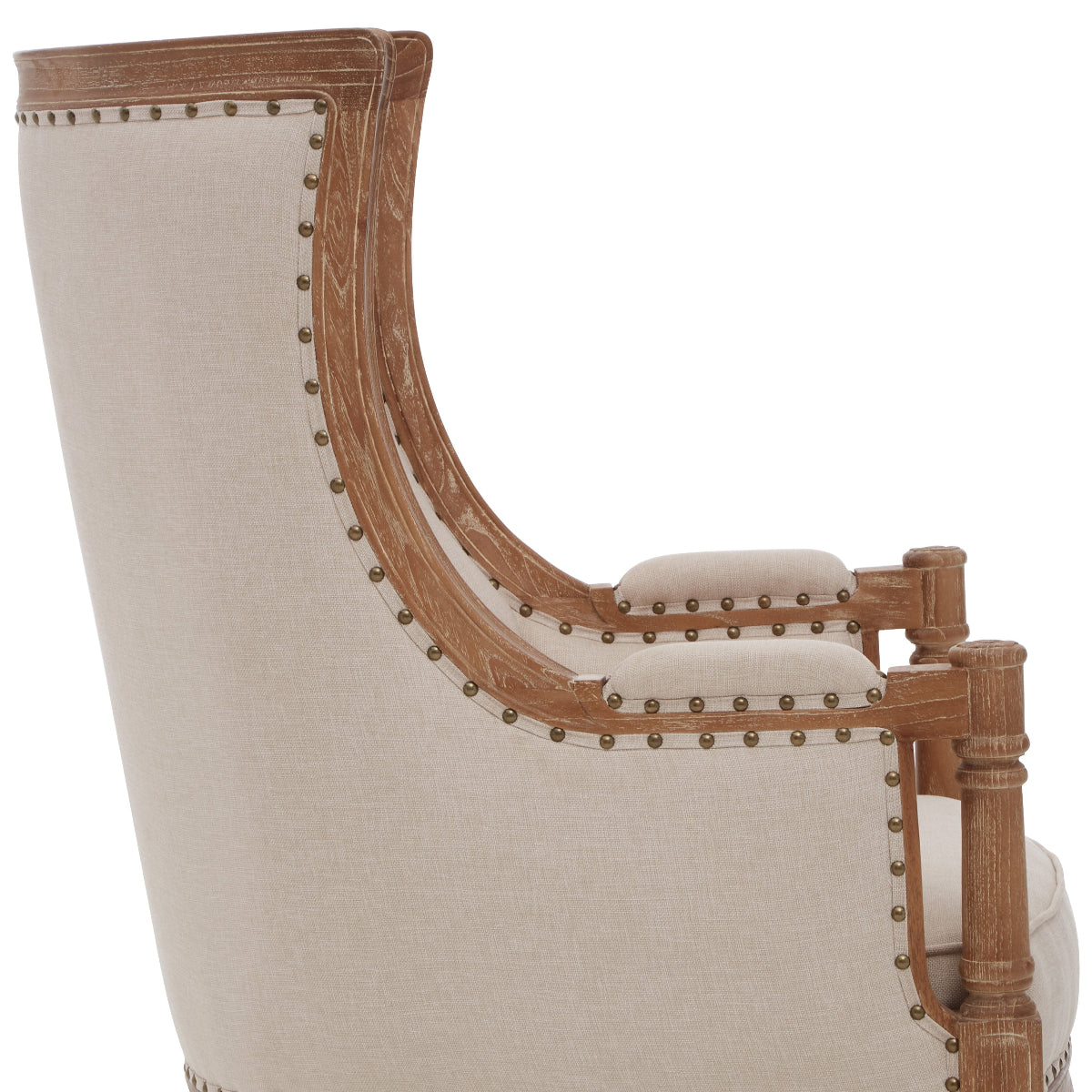 Beaumonde Home Cabra High Back Cream Chair 6