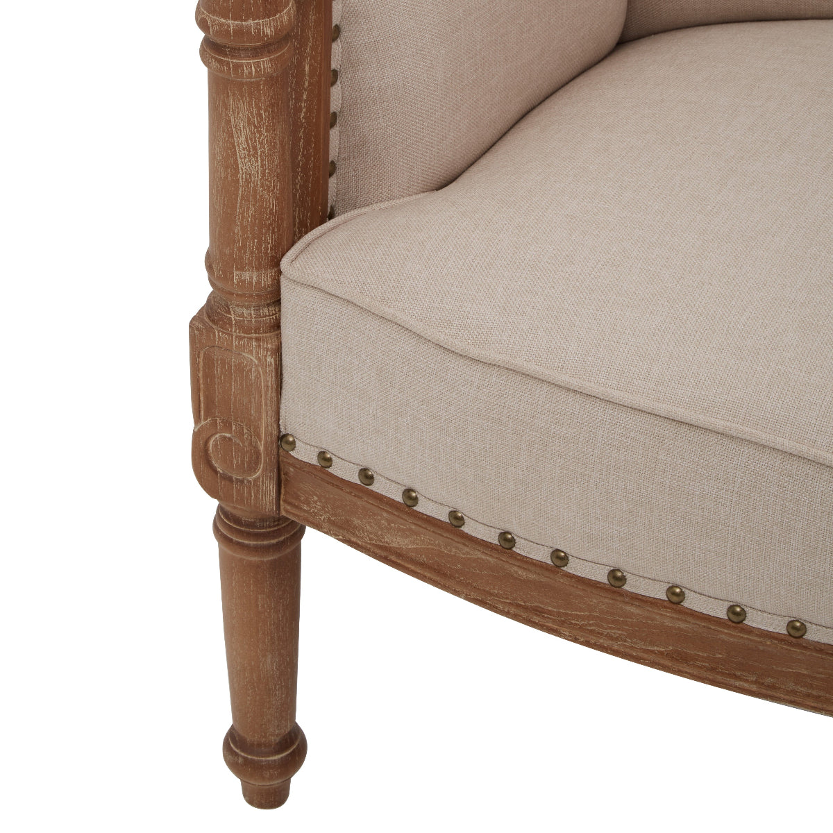 Beaumonde Home Cabra High Back Cream Chair 3