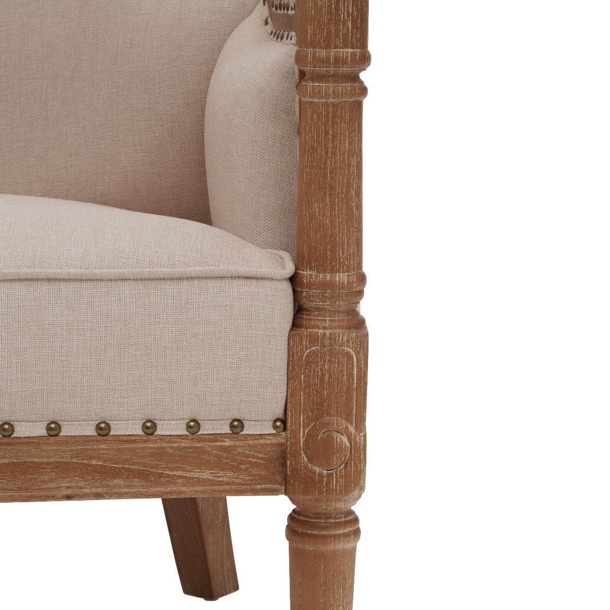 Beaumonde Home Cabra High Back Cream Chair 2