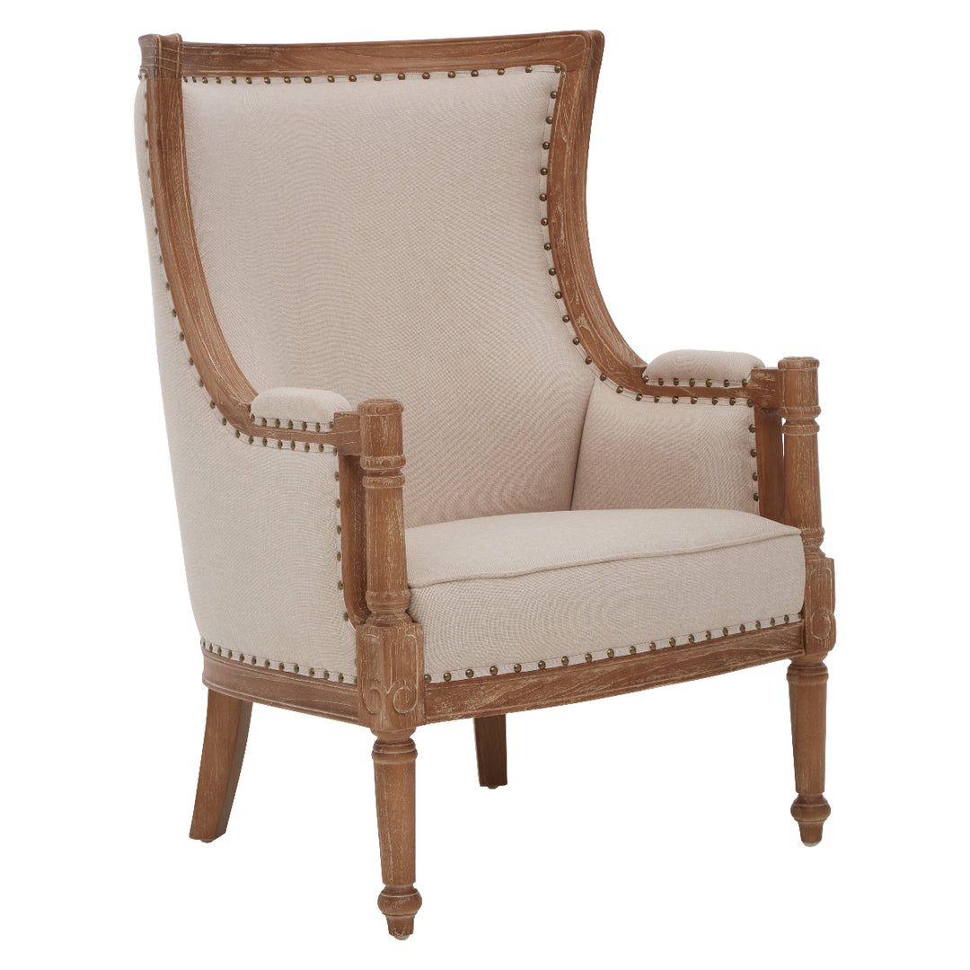 Beaumonde Home Cabra High Back Cream Chair 1