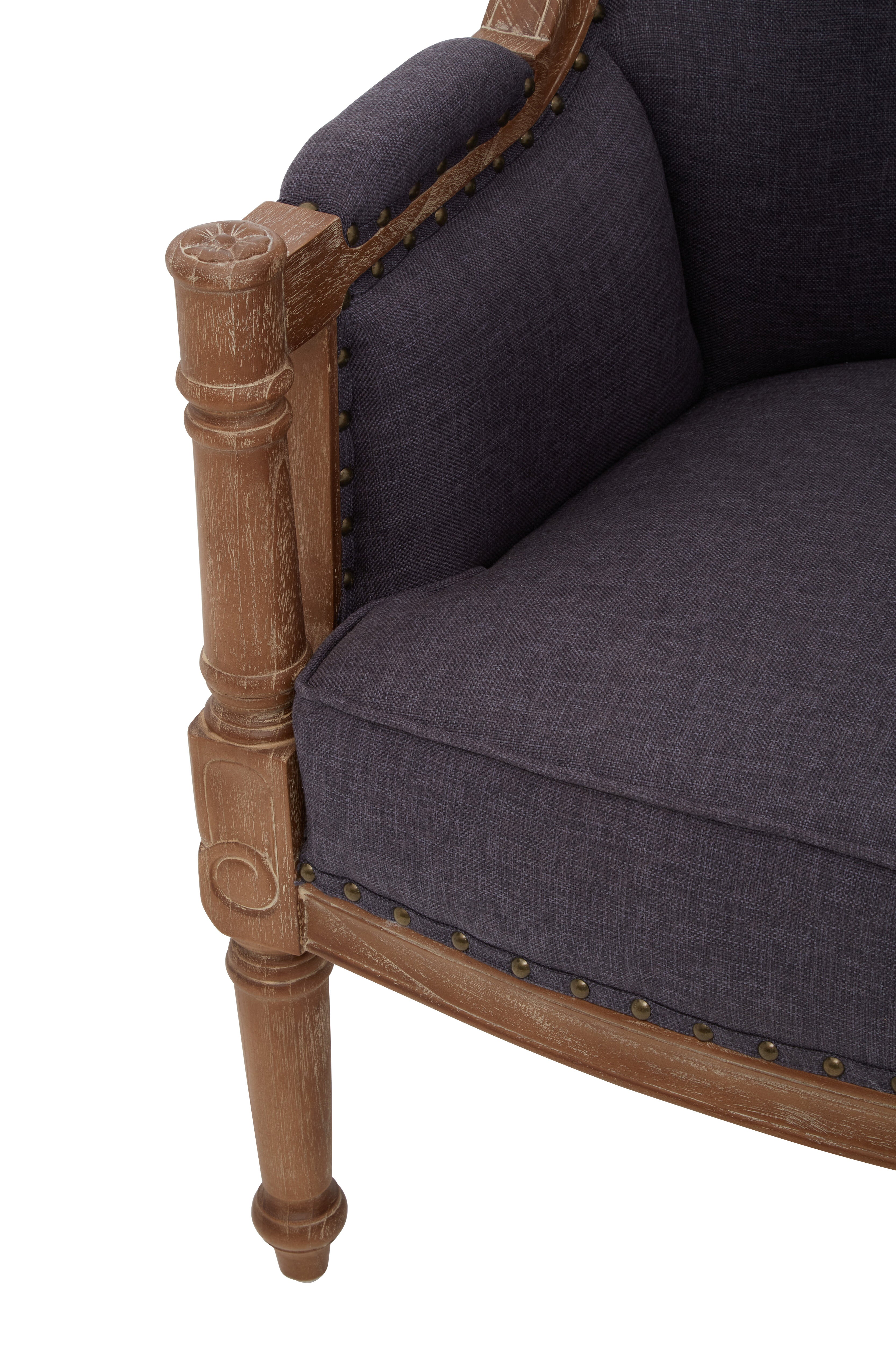 Beaumonde Home Cabra Graphite Chair With Sweeping Arms 4