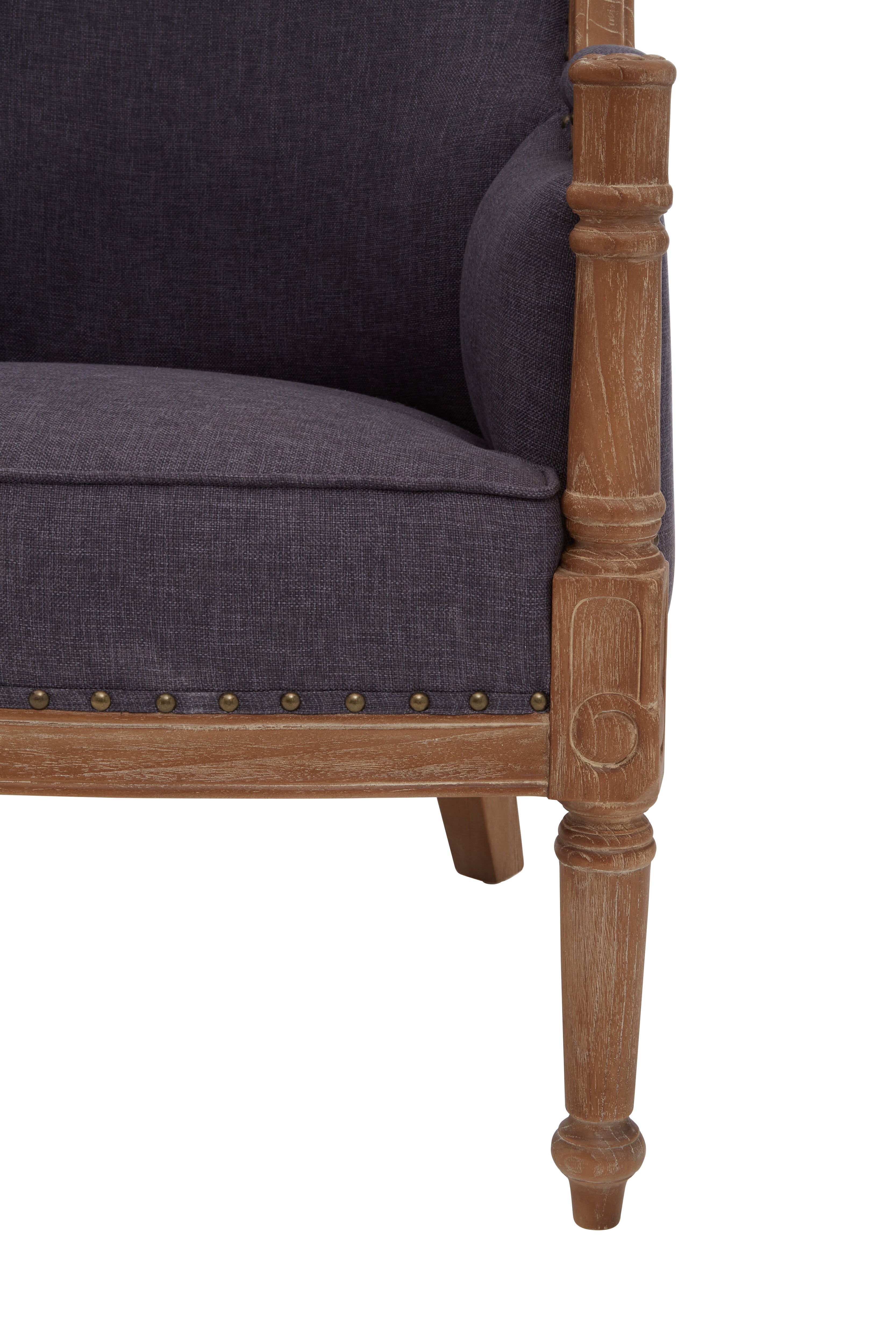 Beaumonde Home Cabra Graphite Chair With Sweeping Arms 2