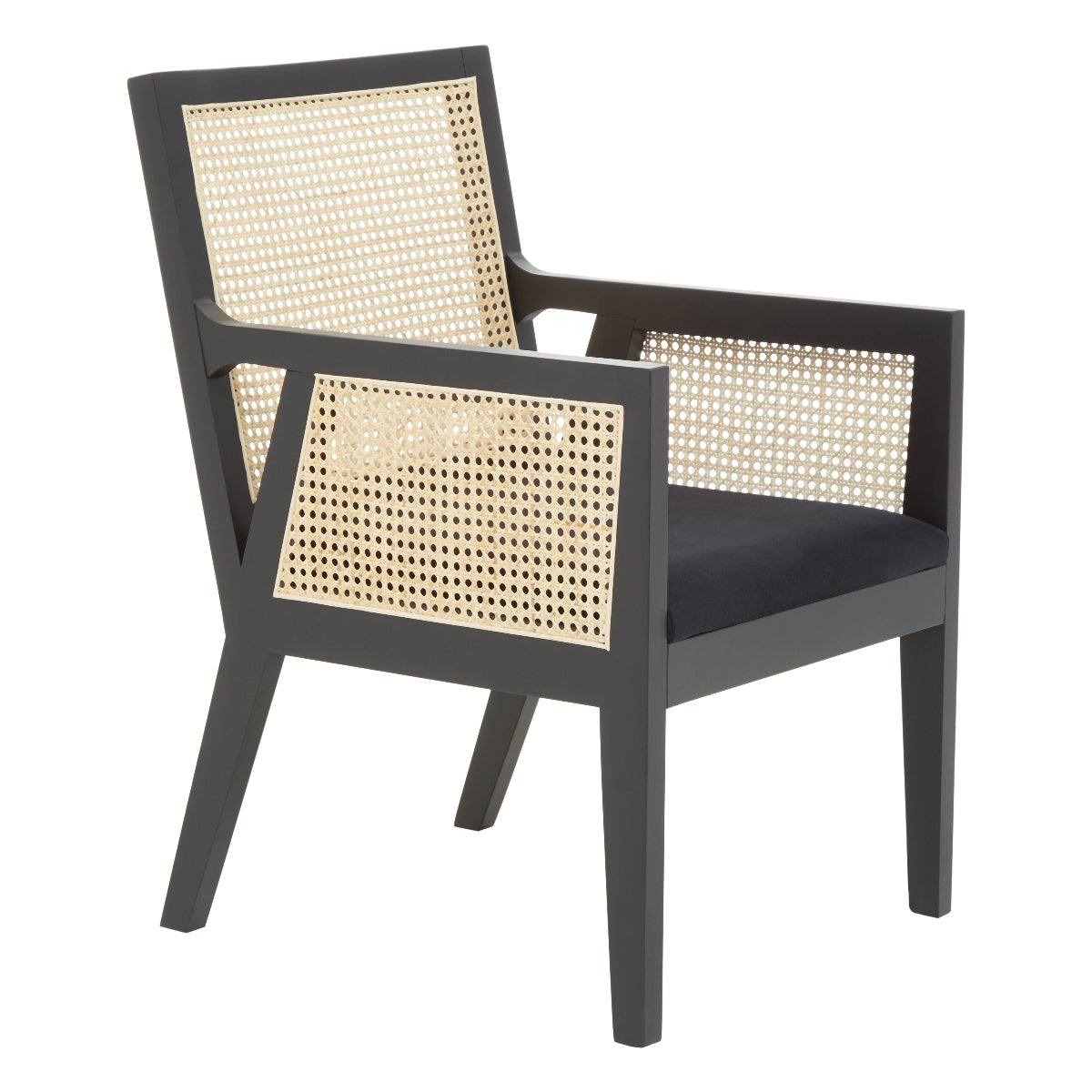 Beaumonde Home Corso Cane Rattan Back Chair 1