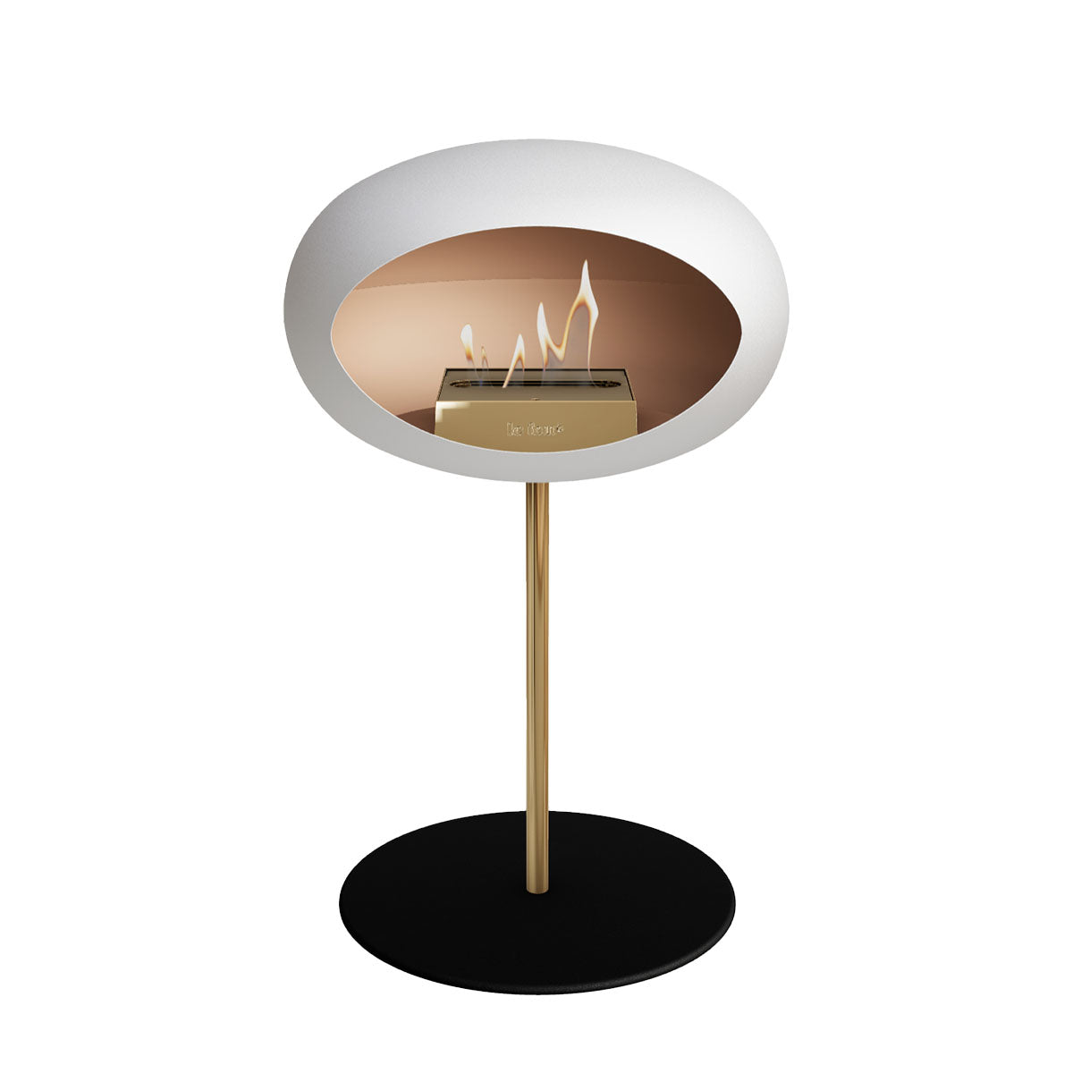 Le Feu Ground Steel Low - White - 25mm Pole Width