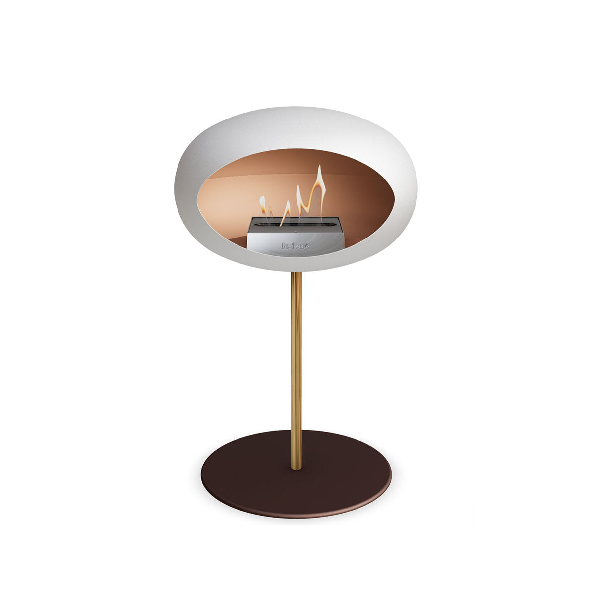 Le Feu Ground Steel Low - White - 25mm Pole Width