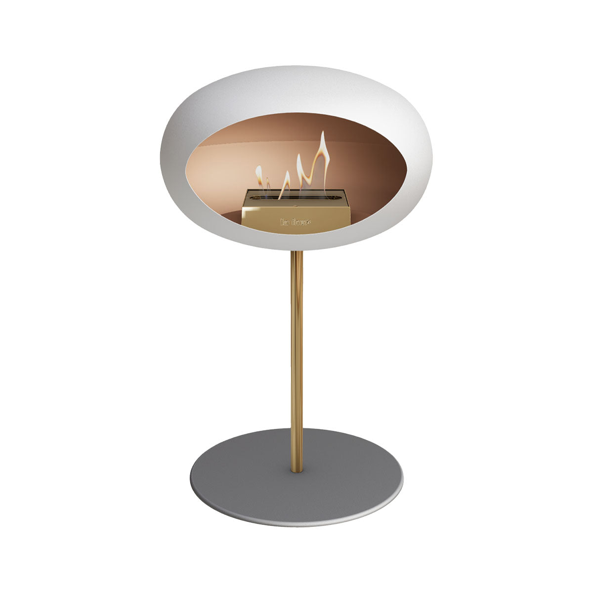 Le Feu Ground Steel Low - White - 25mm Pole Width