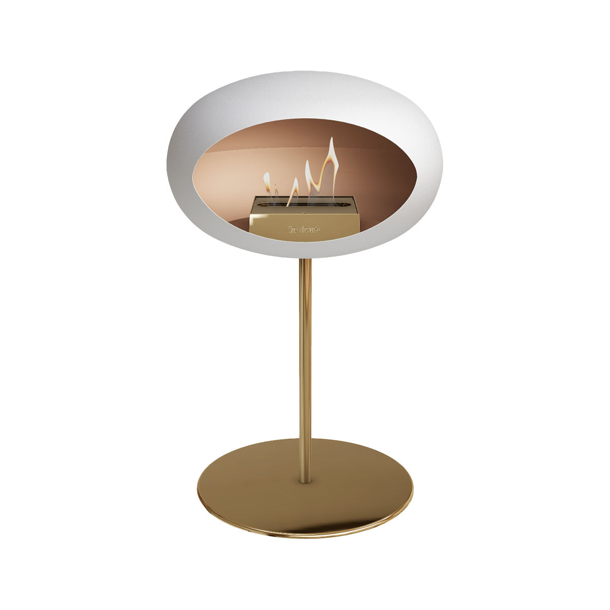 Le Feu Ground Steel Low - White - 25mm Pole Width