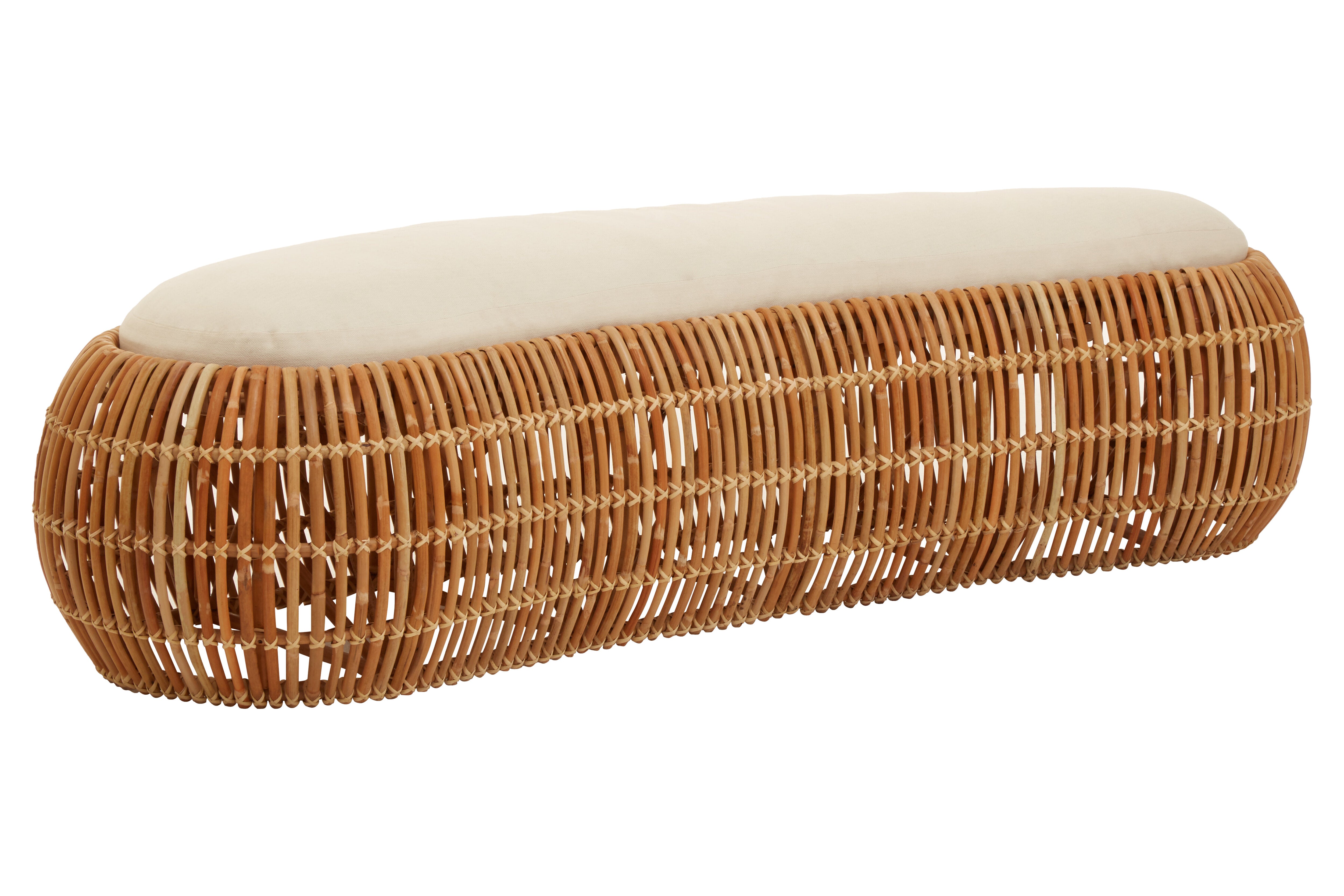Beaumonde Home Manado Natural Rattan Bench 8