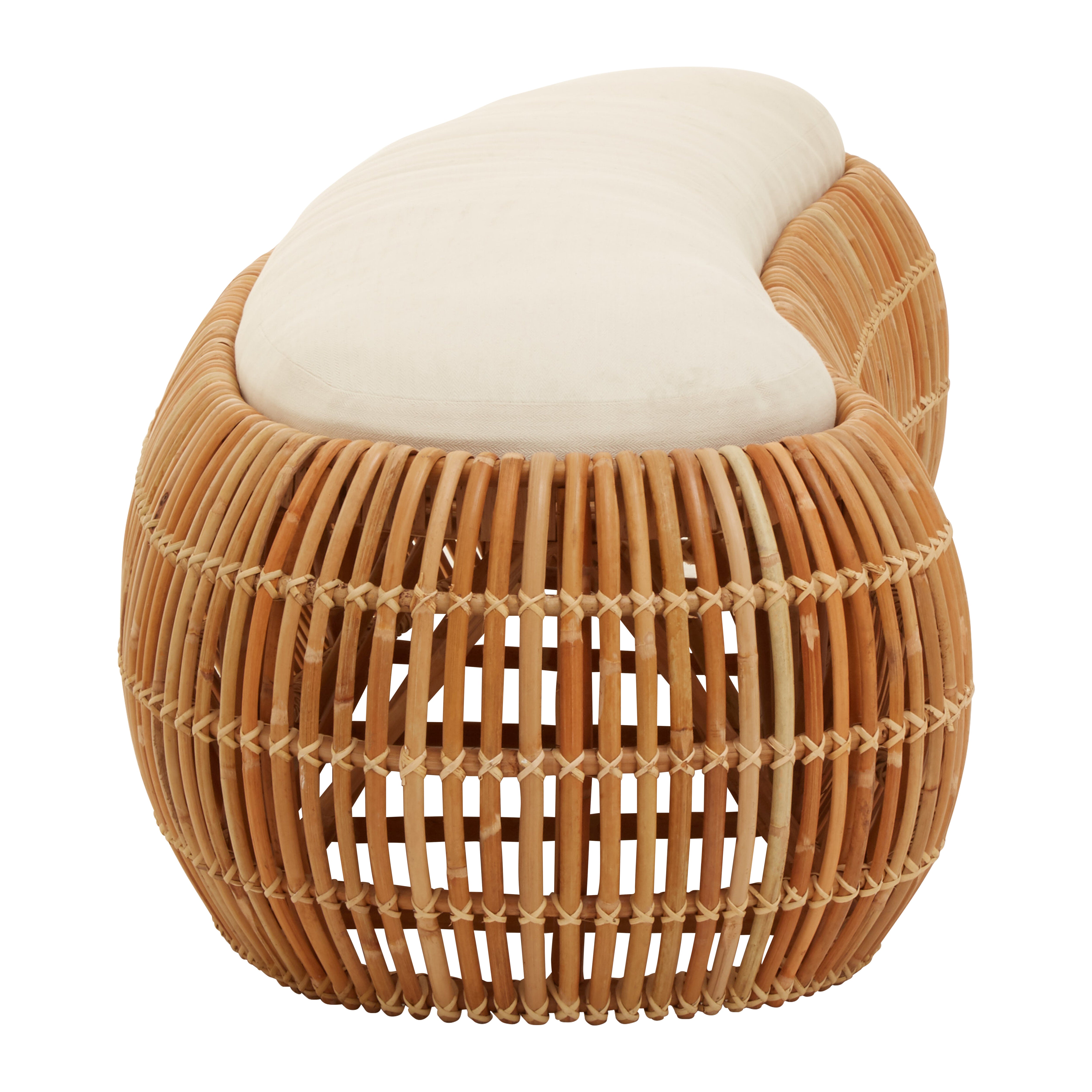 Beaumonde Home Manado Natural Rattan Bench 7