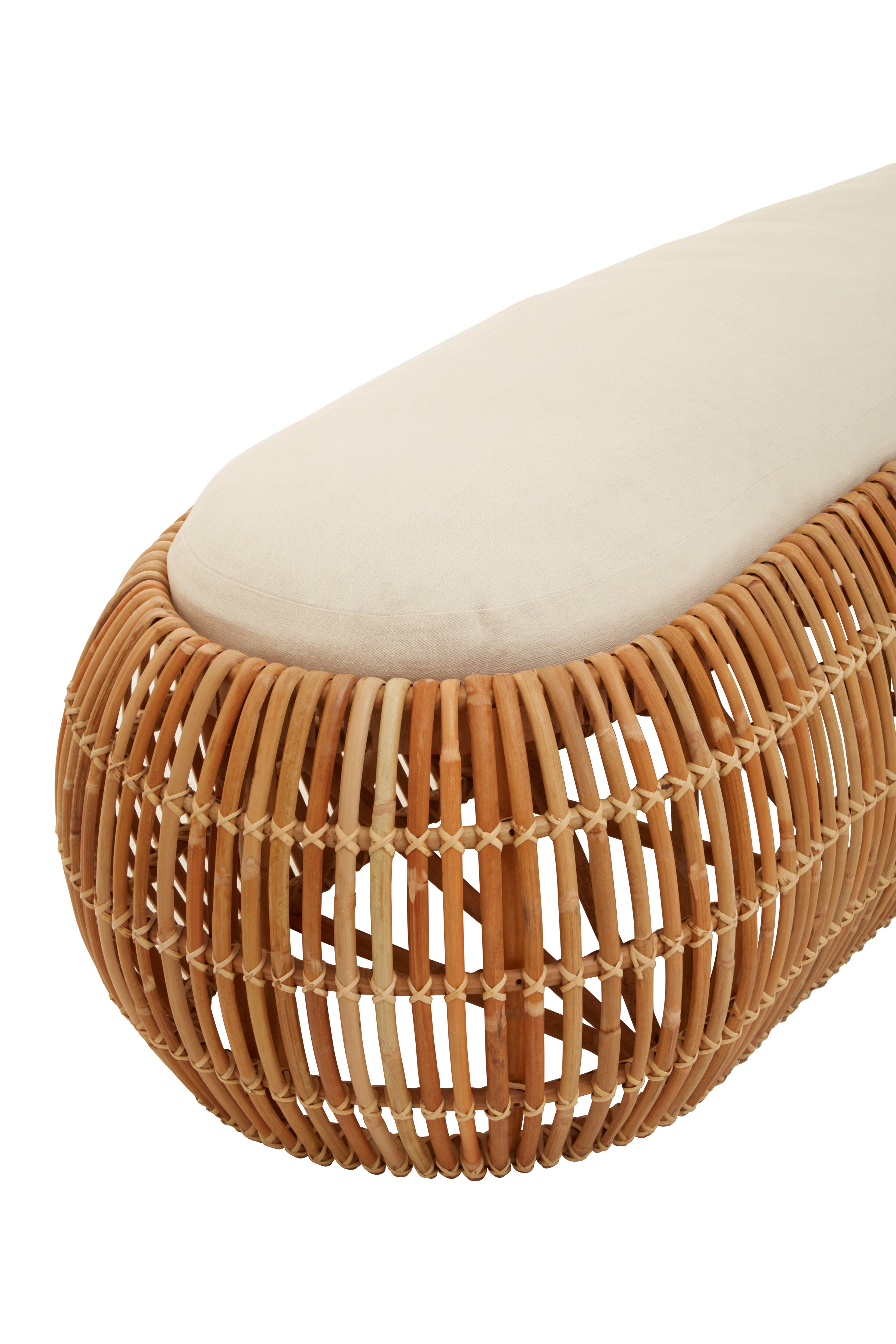 Beaumonde Home Manado Natural Rattan Bench 4