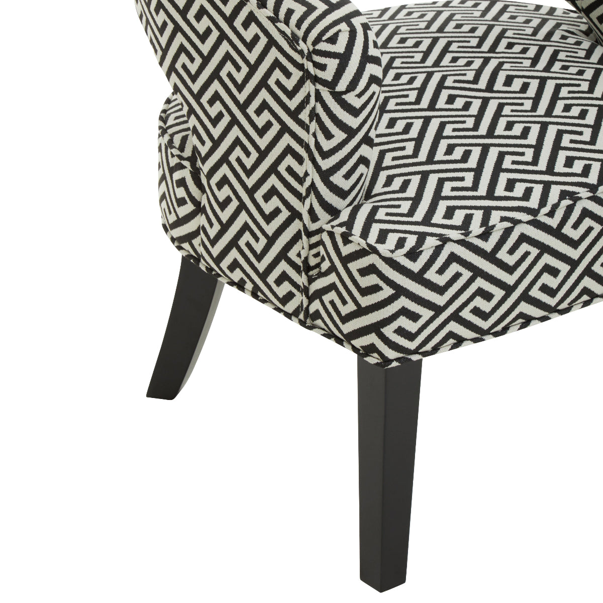 Beaumonde Home Regents Park Greek Key Design Cutout Lounge Chair 4