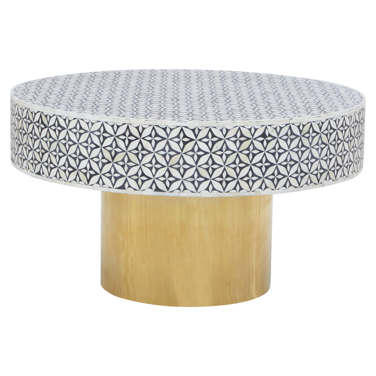 Beaumonde Home Fusion Round Coffee Table With Gold Base 5