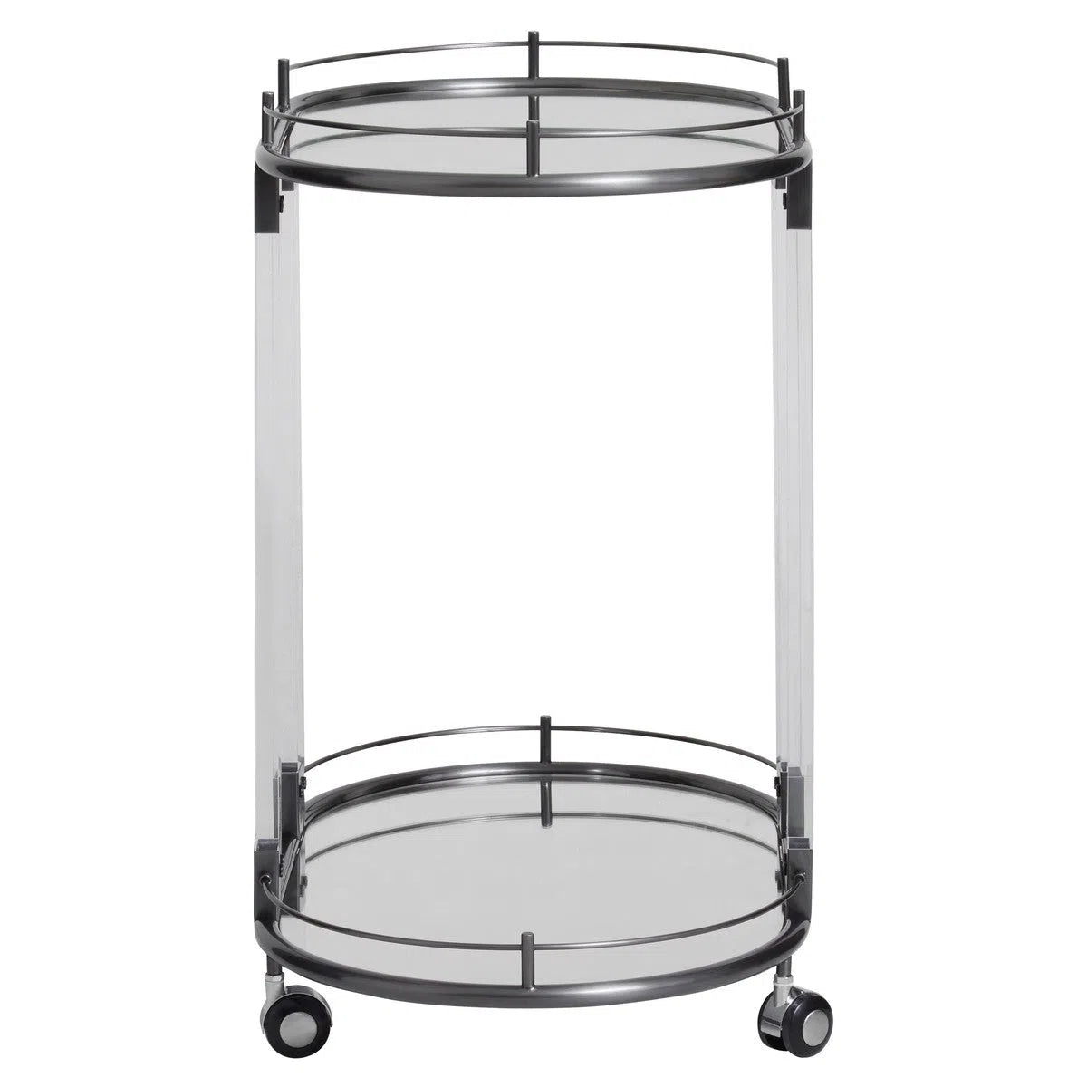 Beaumonde Home Coria Drinks Trolley in Metallic Frame-Beaumonde