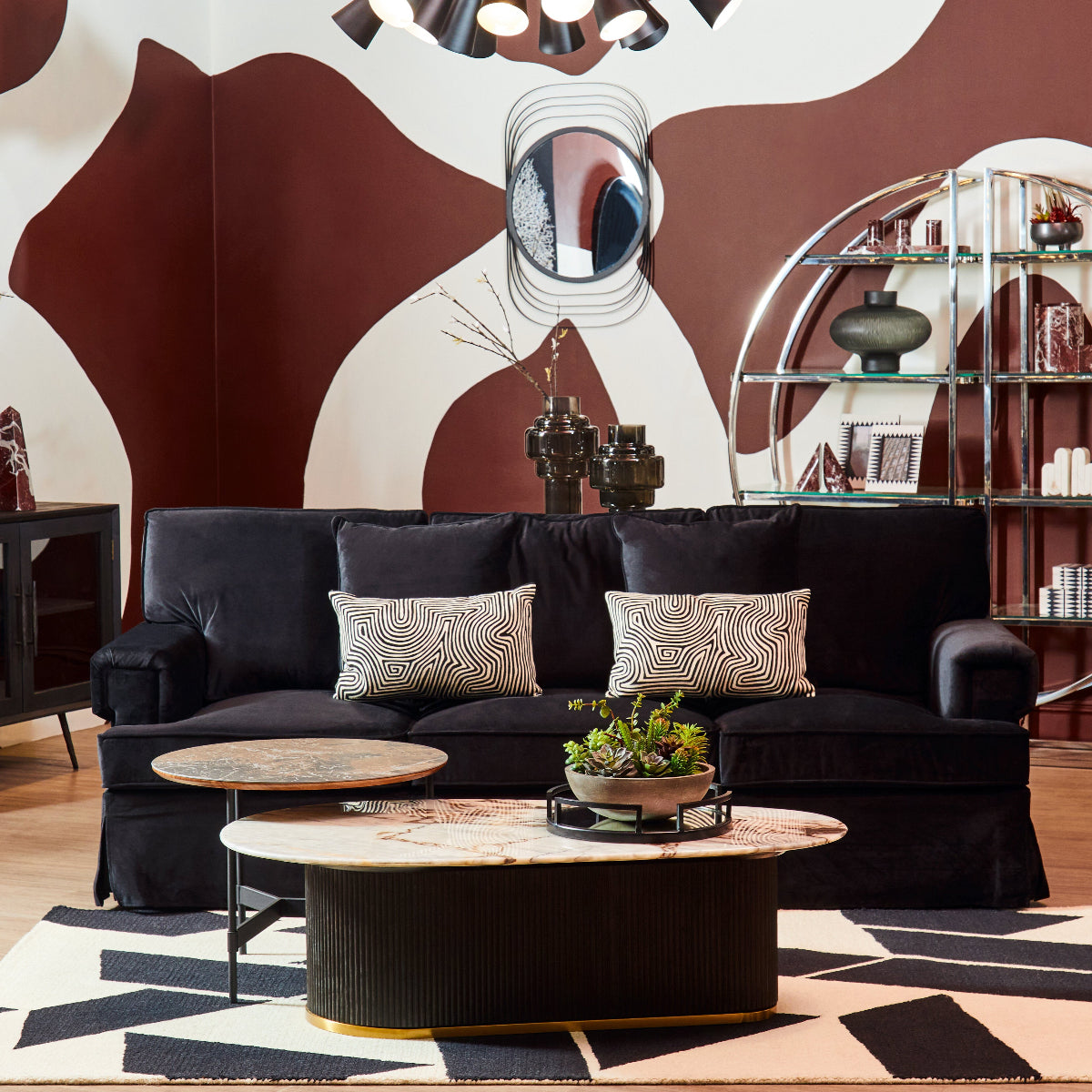 Beaumonde Home Bosie Milana Large Black And White Geometric Rug 6