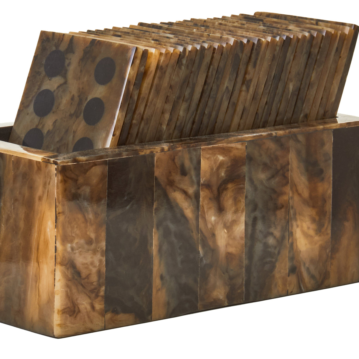 Beaumonde Home Churchill Games Brown And Black Finish Domino Set 13