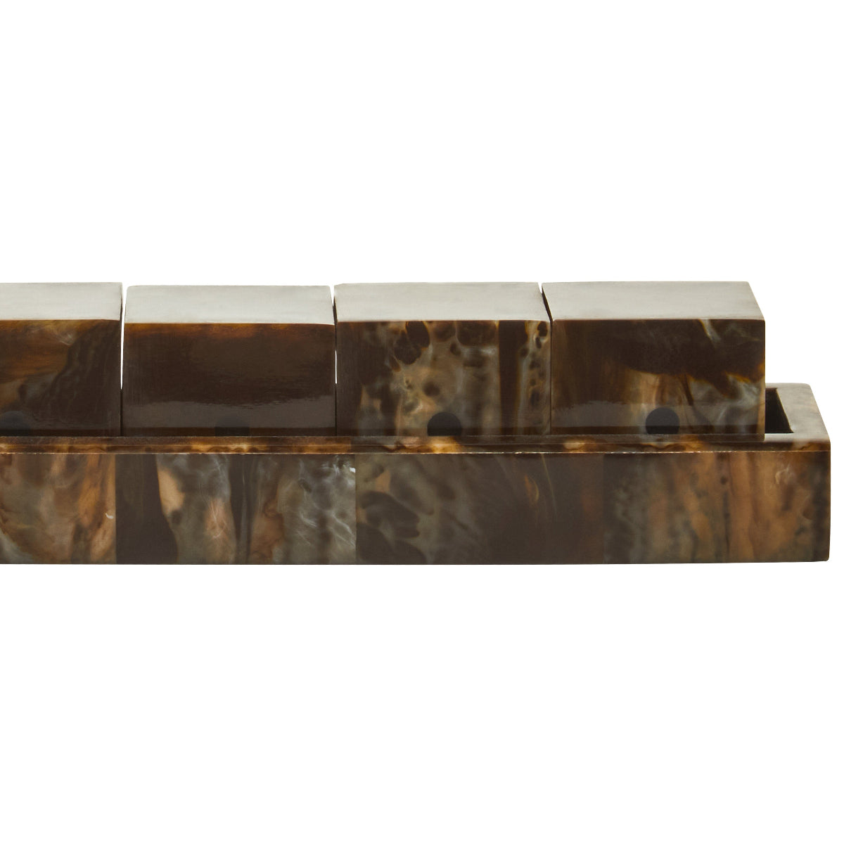 Beaumonde Home Churchill Games Brown And Black Finish Five Dice Set 12