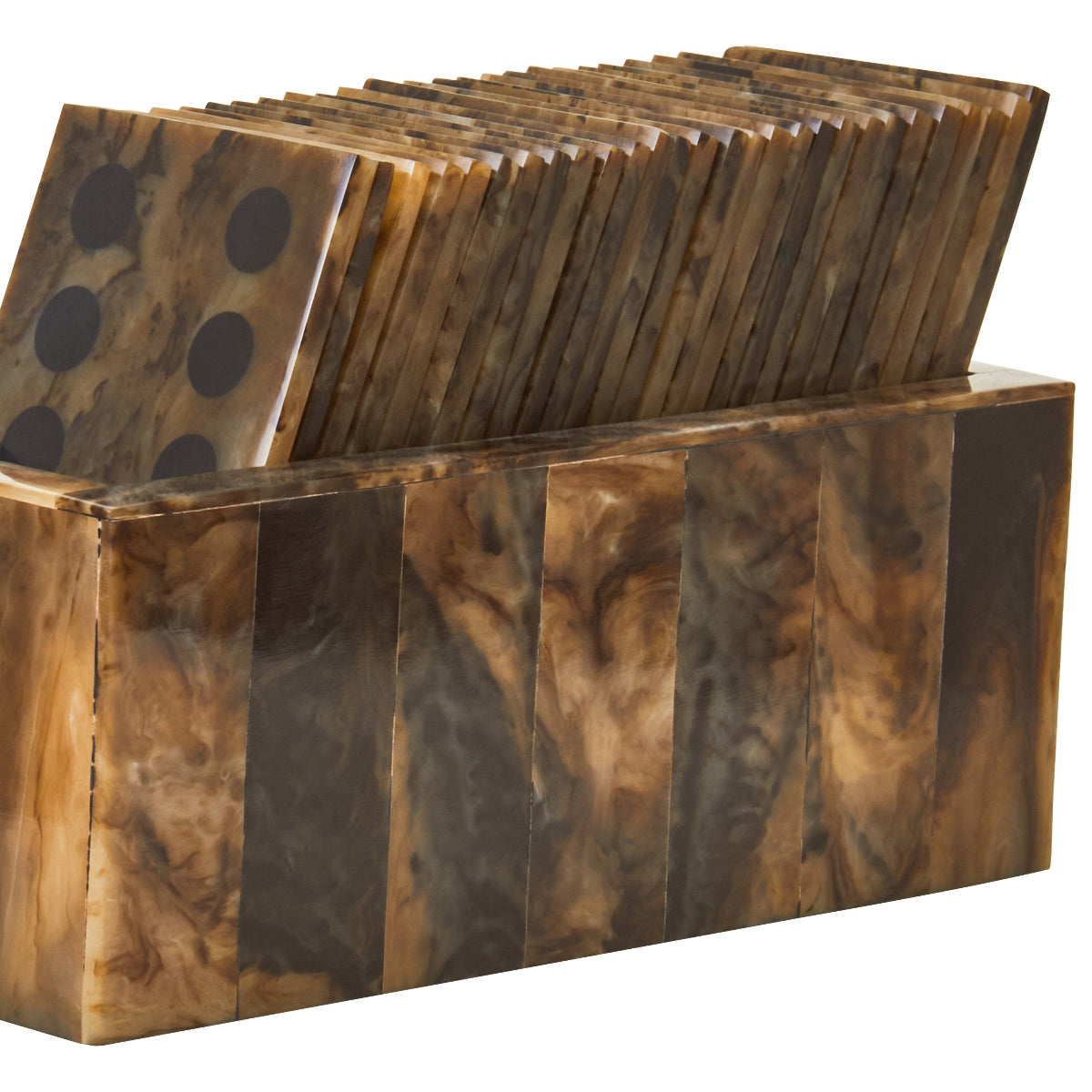 Beaumonde Home Churchill Games Brown And Black Finish Domino Set 11