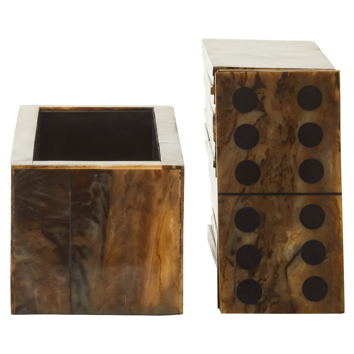 Beaumonde Home Churchill Games Brown And Black Finish Domino Set 9
