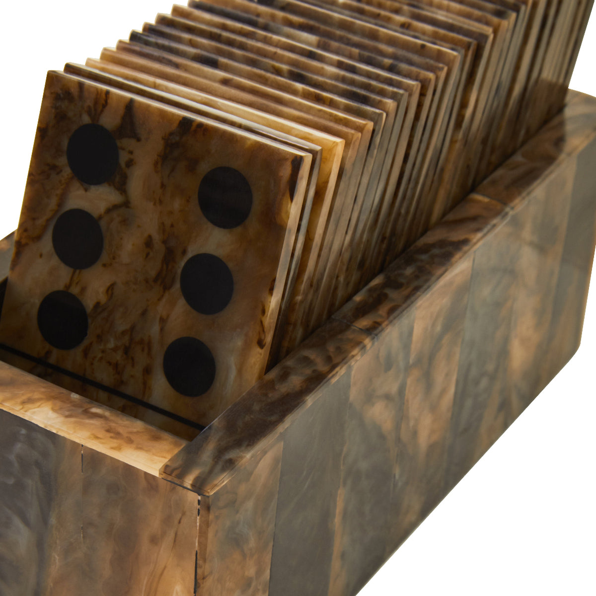 Beaumonde Home Churchill Games Brown And Black Finish Domino Set 8