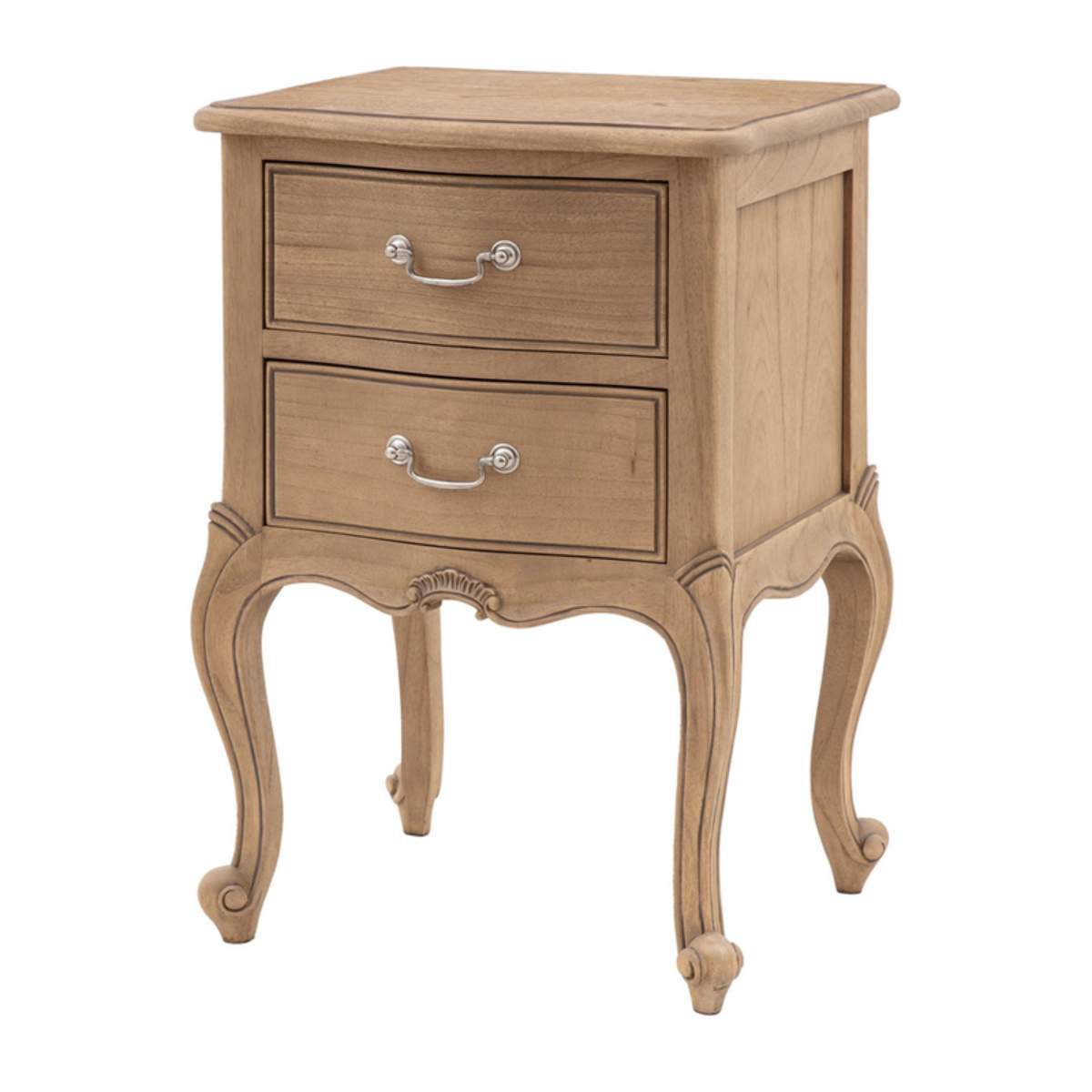 Gallery Direct Chic Bedside Table Weathered 470x400x695mm