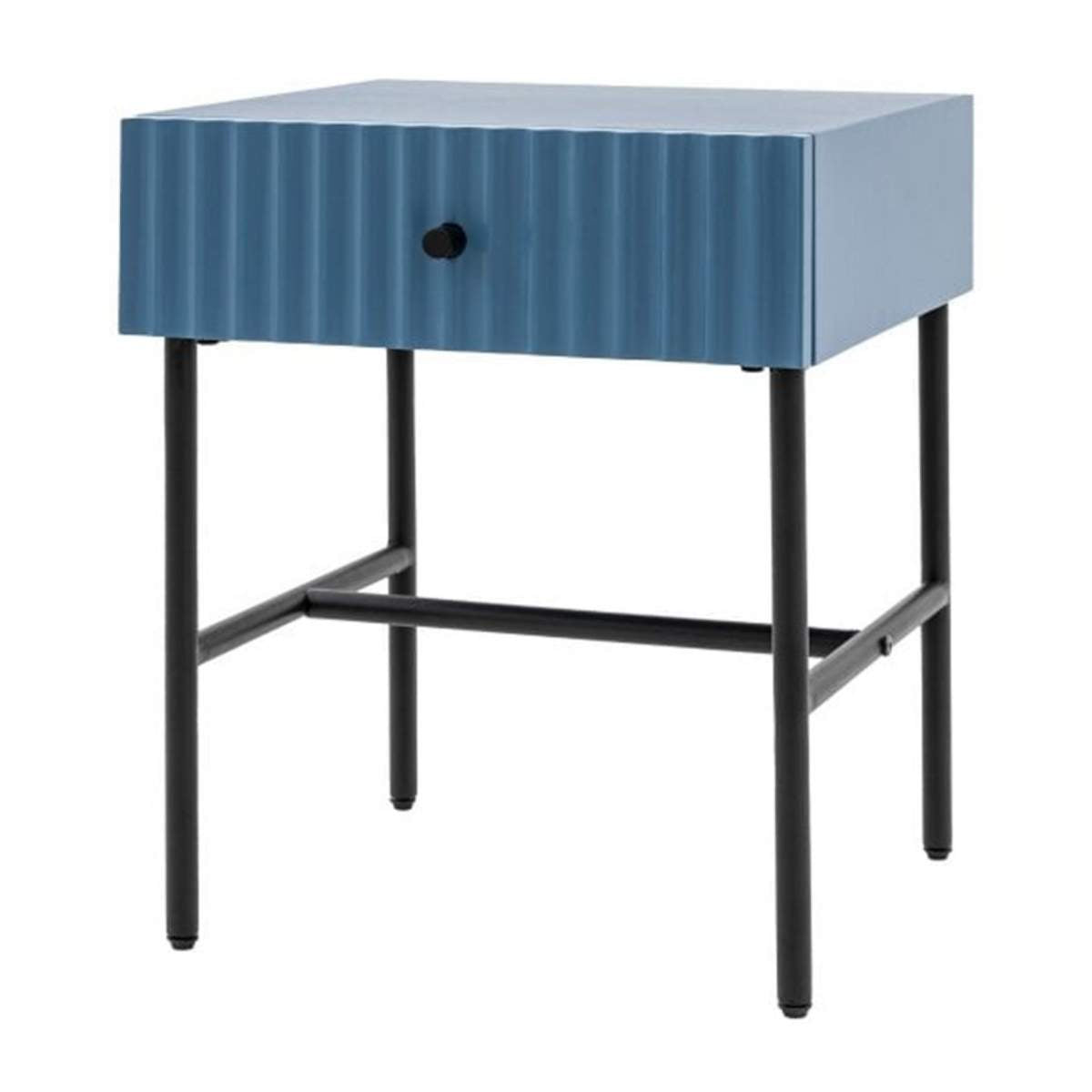 Gallery Direct Buckhurst 1 Drawer Bedside Blue 400x400x500mm