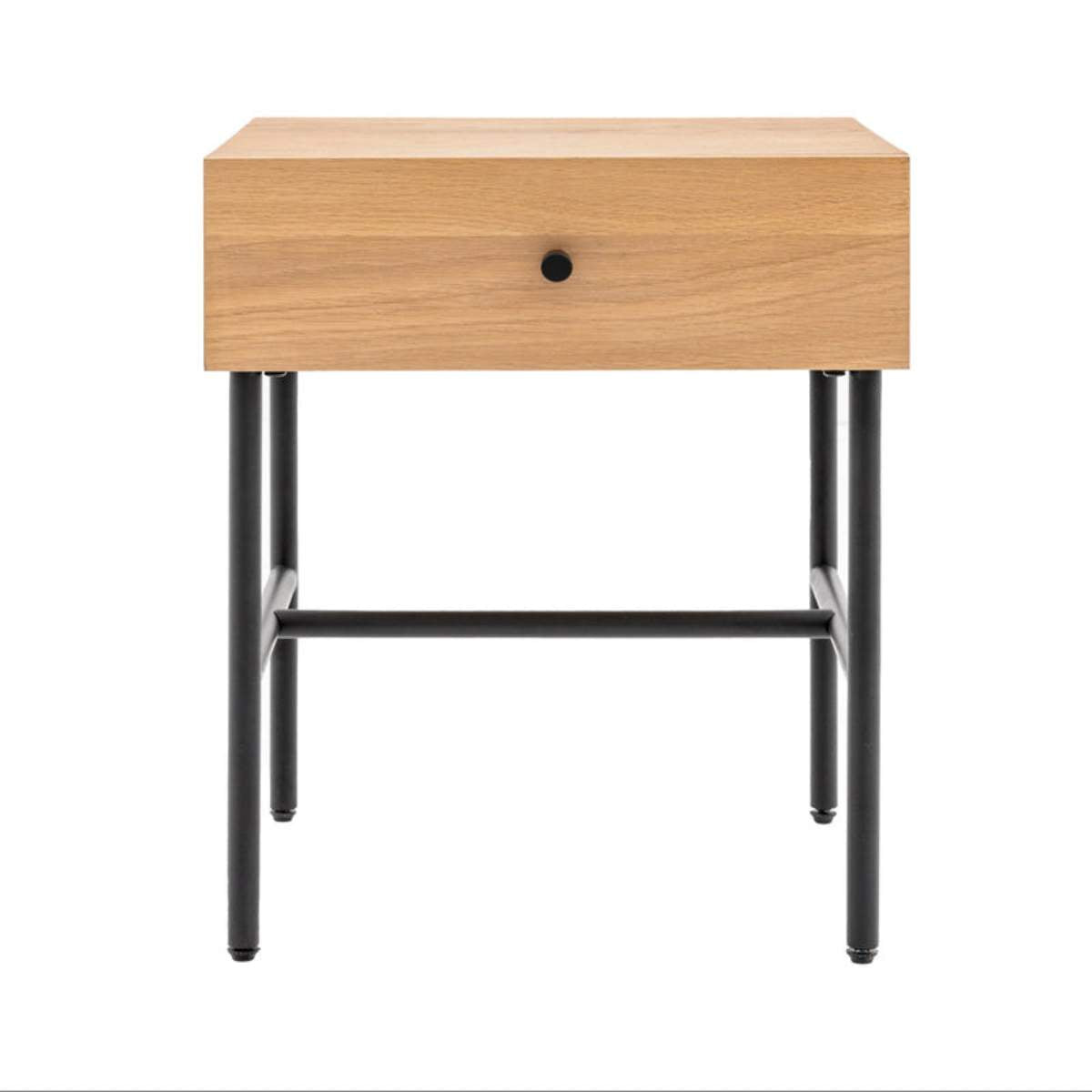 Gallery Direct Ashdown 1 Drawer Bedside Natural 400x400x500mm