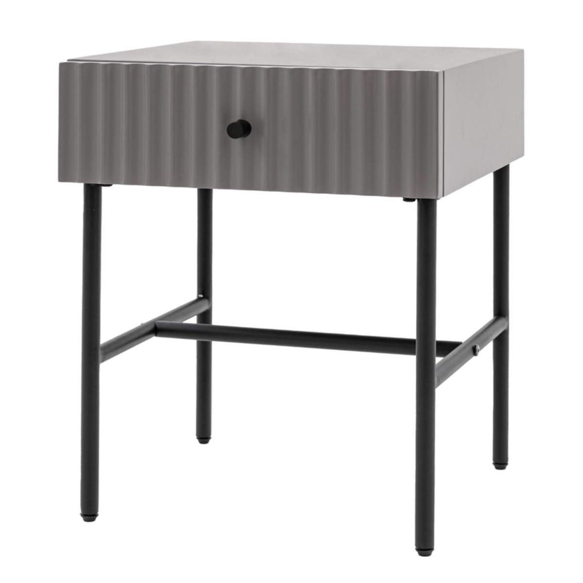 Gallery Direct Buckhurst 1 Drawer Bedside Grey 400x400x500mm