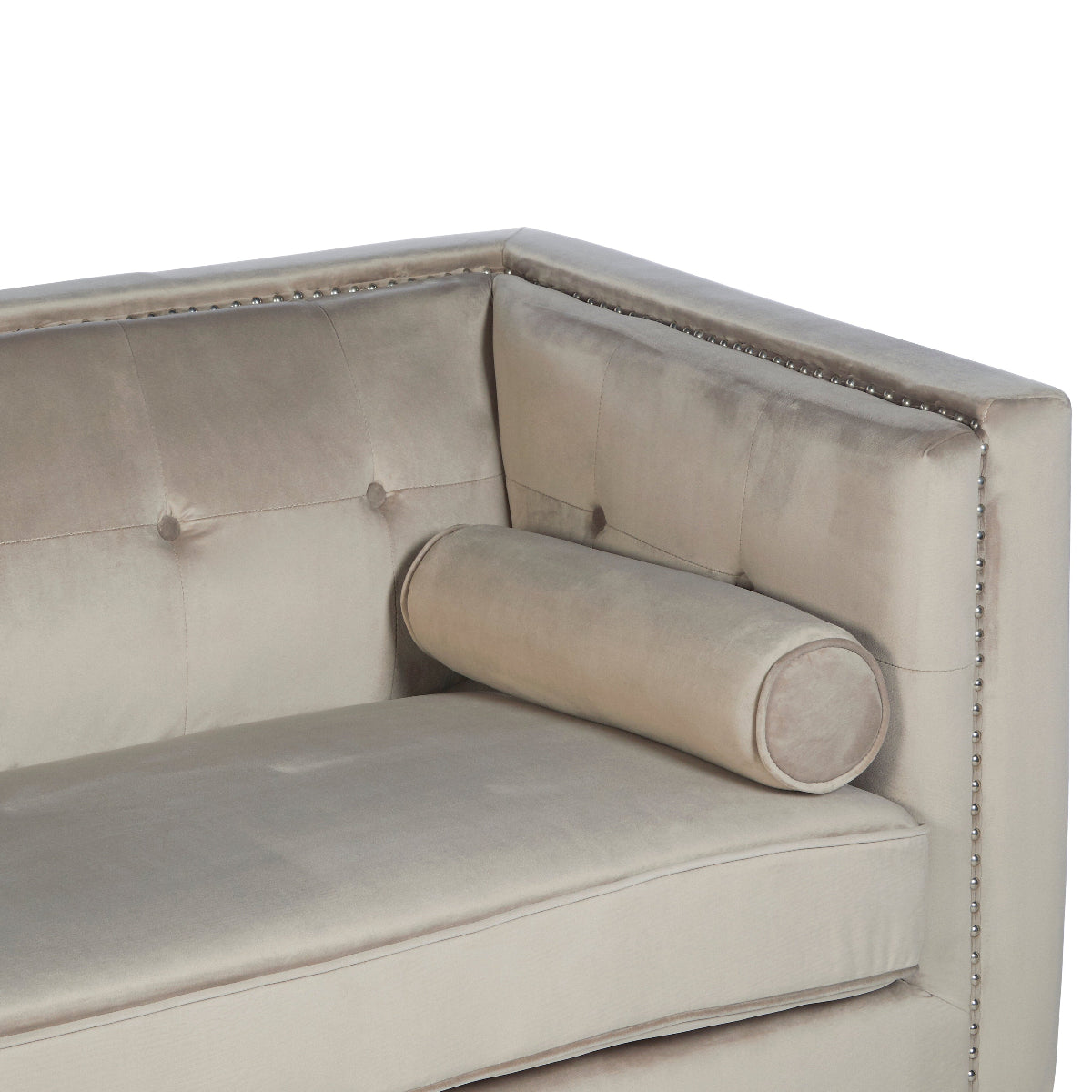 Beaumonde Home Felisa 3 Seat Mink Velvet Sofa. 3