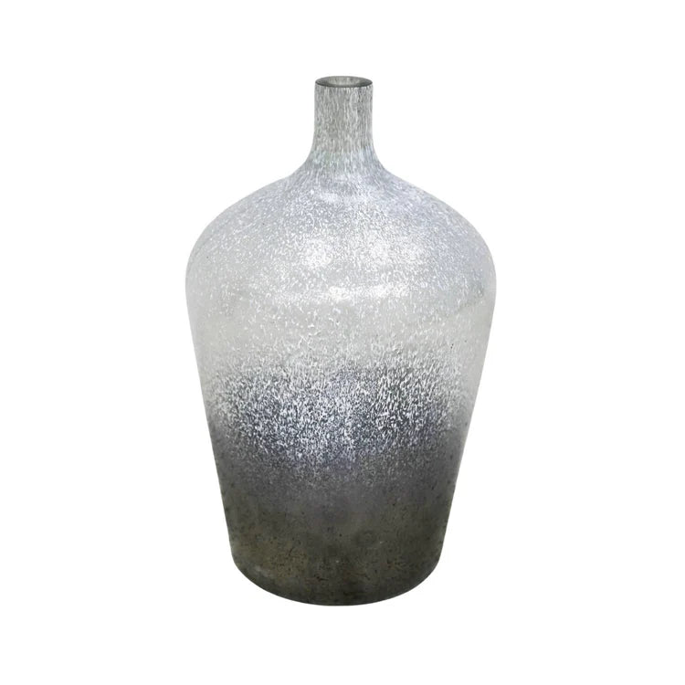 Ivyline Verre Stem Frosted Bottle Vase-Beaumonde