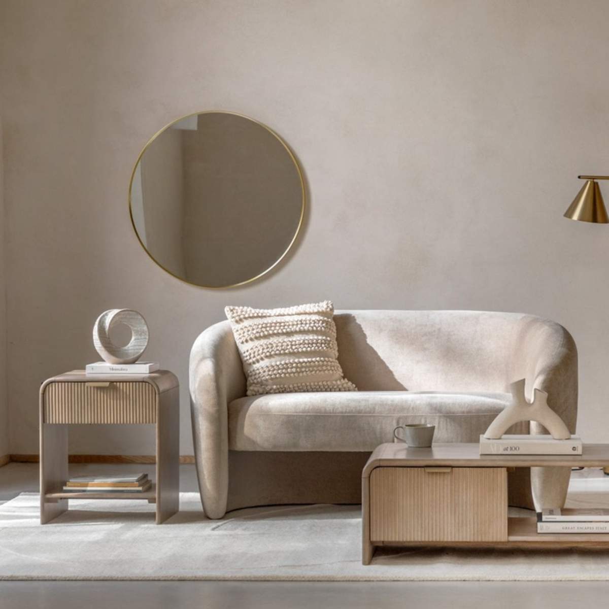 Gallery Direct Colonna 1 Drawer Bedside 450x400x550mm