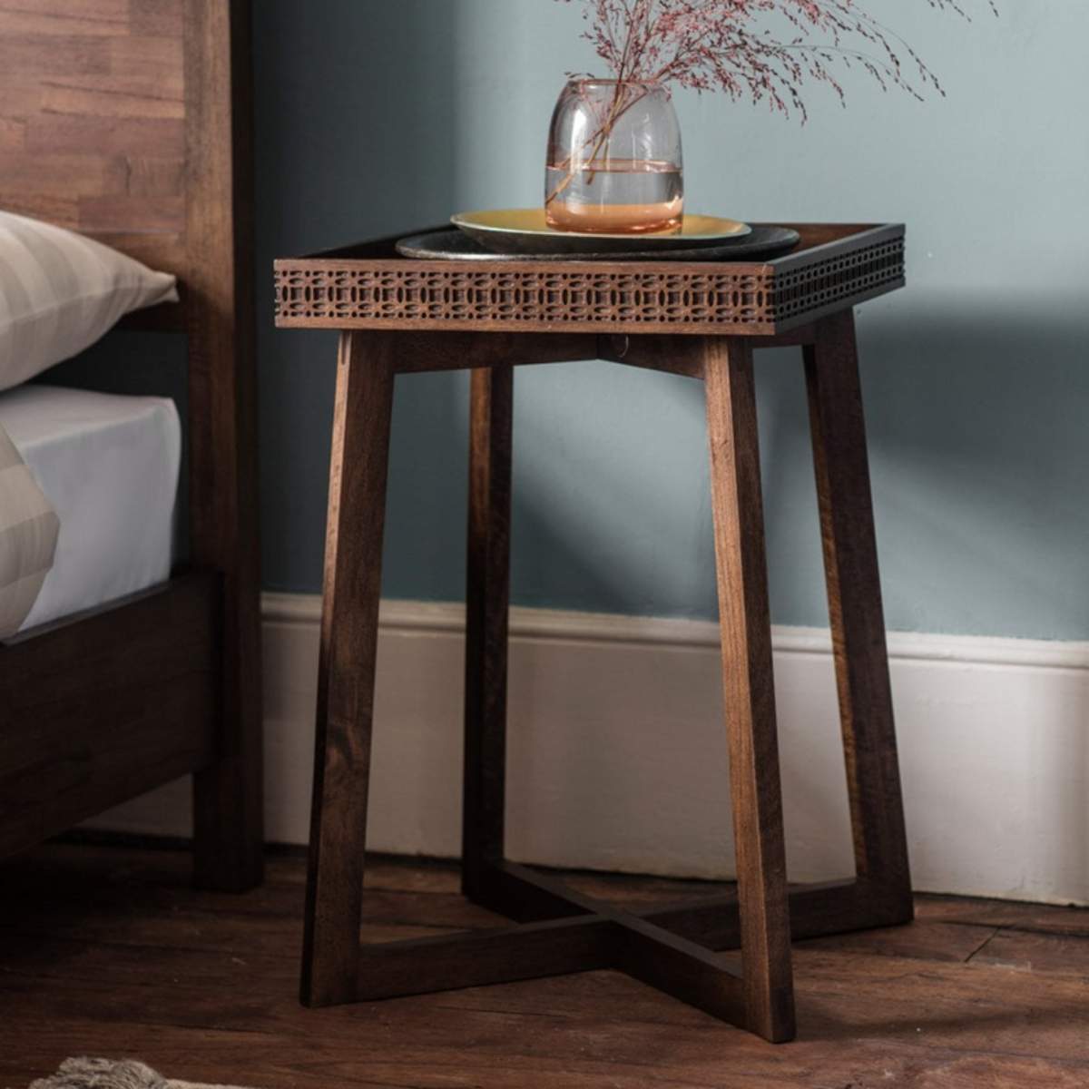 Gallery Direct Boho Retreat Bedside Table 460x460x665mm