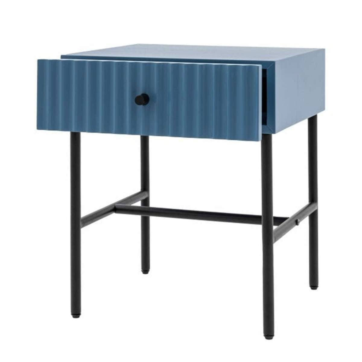 Gallery Direct Buckhurst 1 Drawer Bedside Blue 400x400x500mm