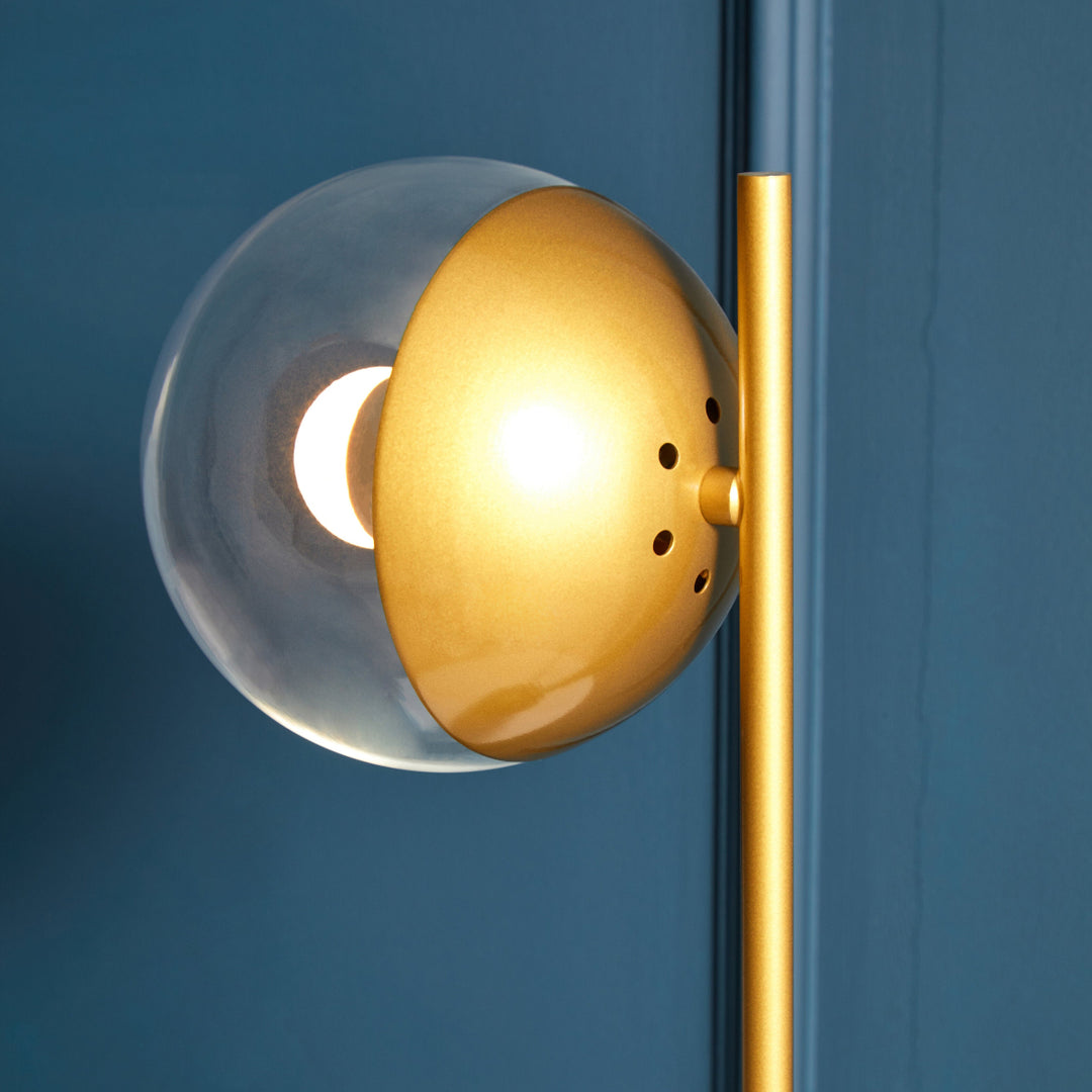 Beaumonde Home Revive Small Gold Finish Metal Table Lamp With Black Marble Base 1