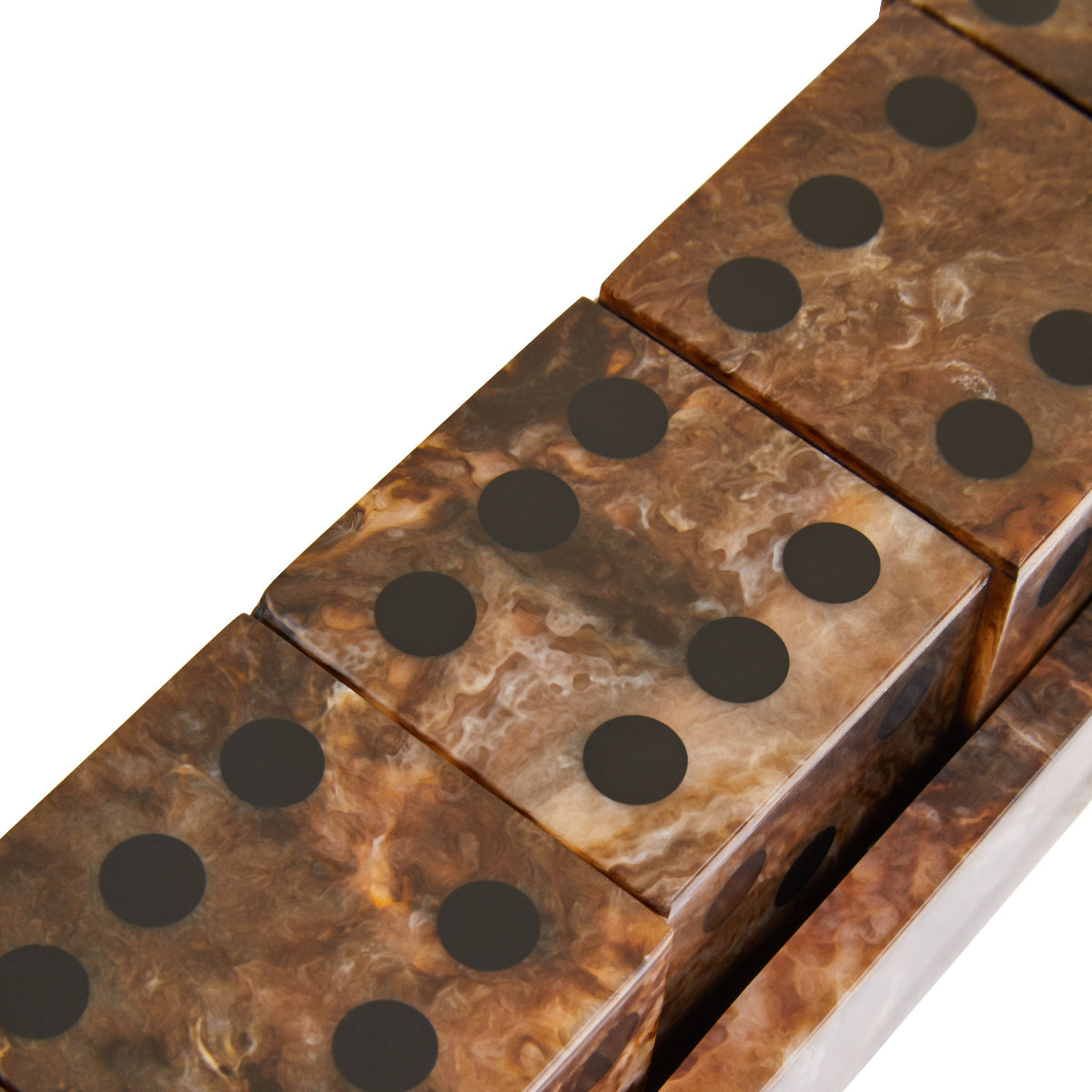 Beaumonde Home Churchill Games Brown And Black Finish Five Dice Set 8
