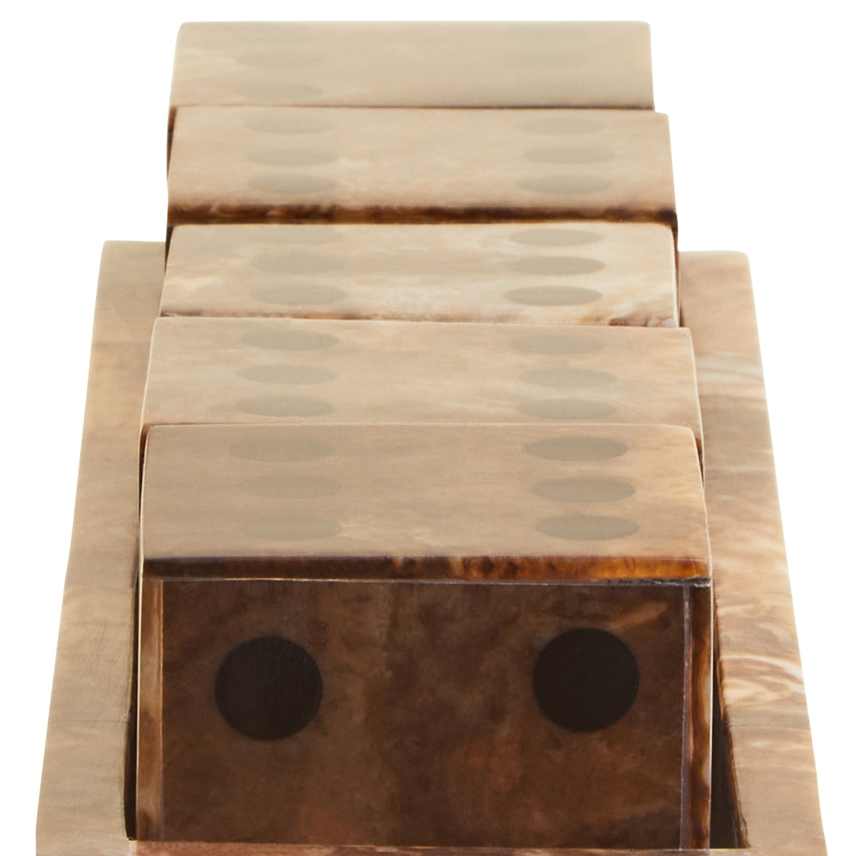 Beaumonde Home Churchill Games Brown And Black Finish Five Dice Set 6