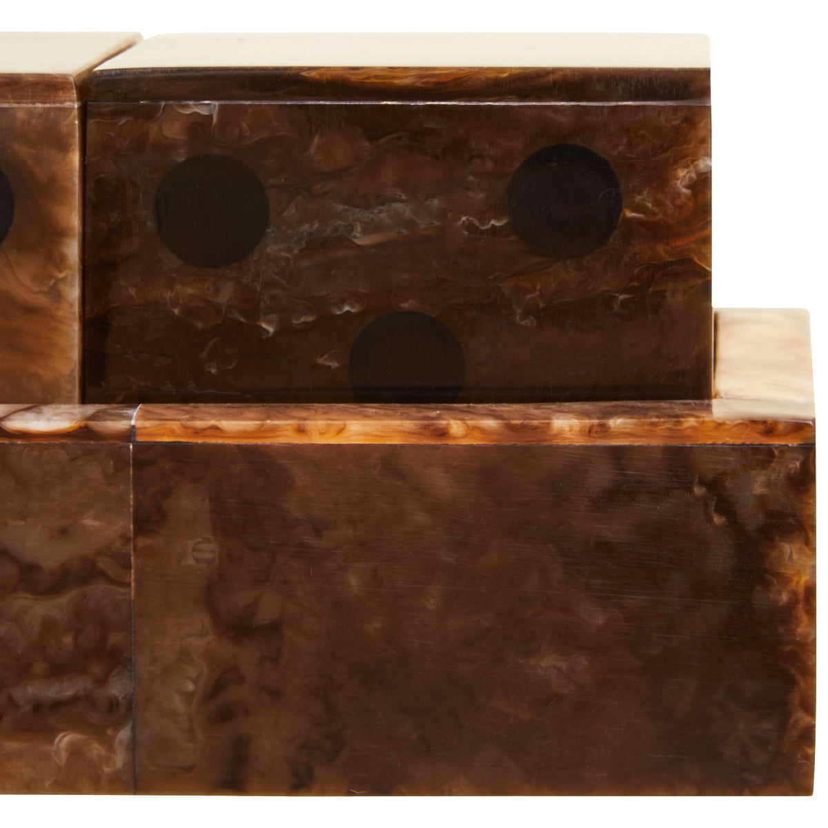 Beaumonde Home Churchill Games Brown And Black Finish Five Dice Set 5